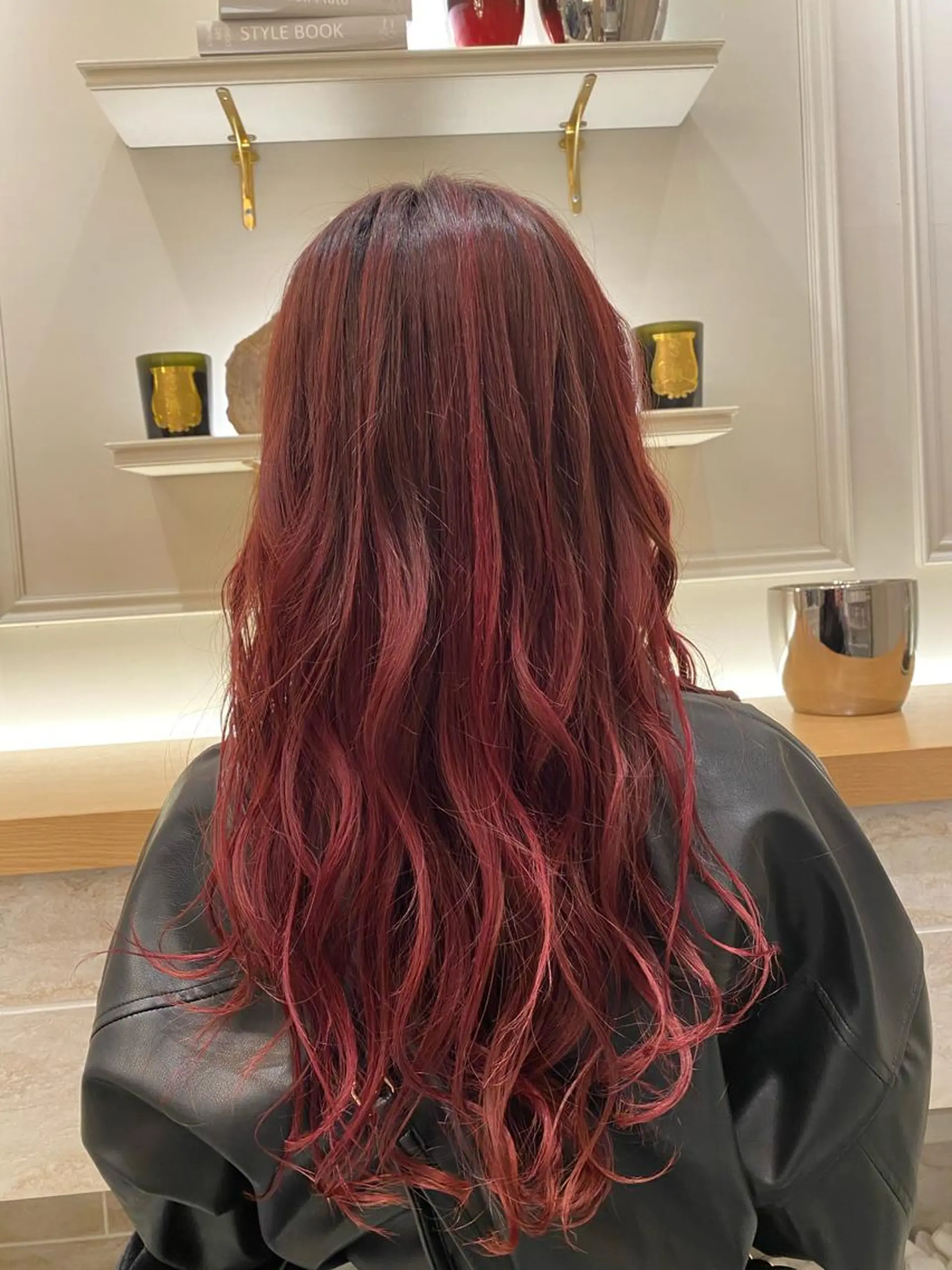 ロング カラー ピンクカラー グレージュ/透明感/ 韓国ヘア/RISAのヘアスタイル