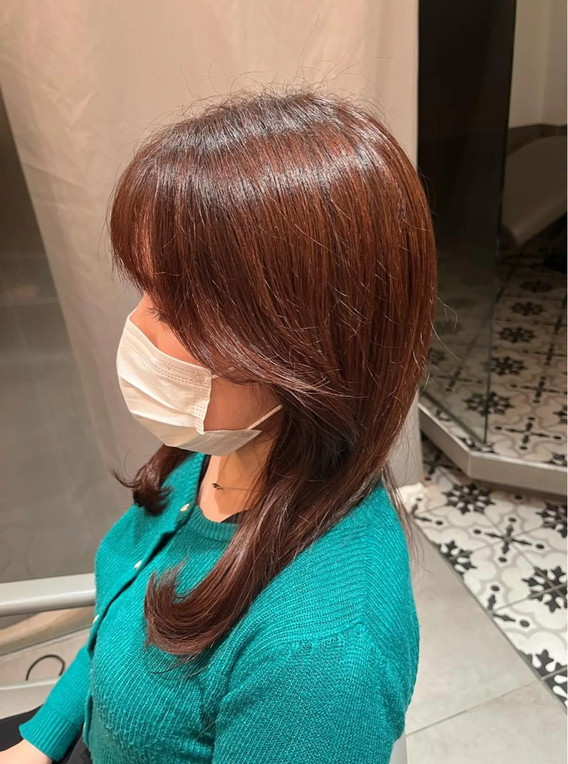 セミロング 🍊暖色カラー🍊 sakuraのヘアスタイル