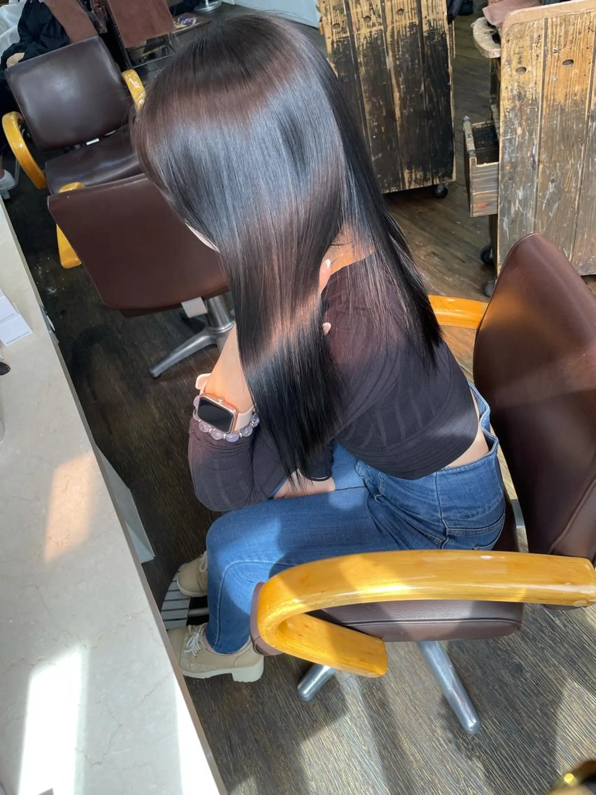 セミロング カラー ヒカ/外国人風 デザインカラーのヘアスタイル