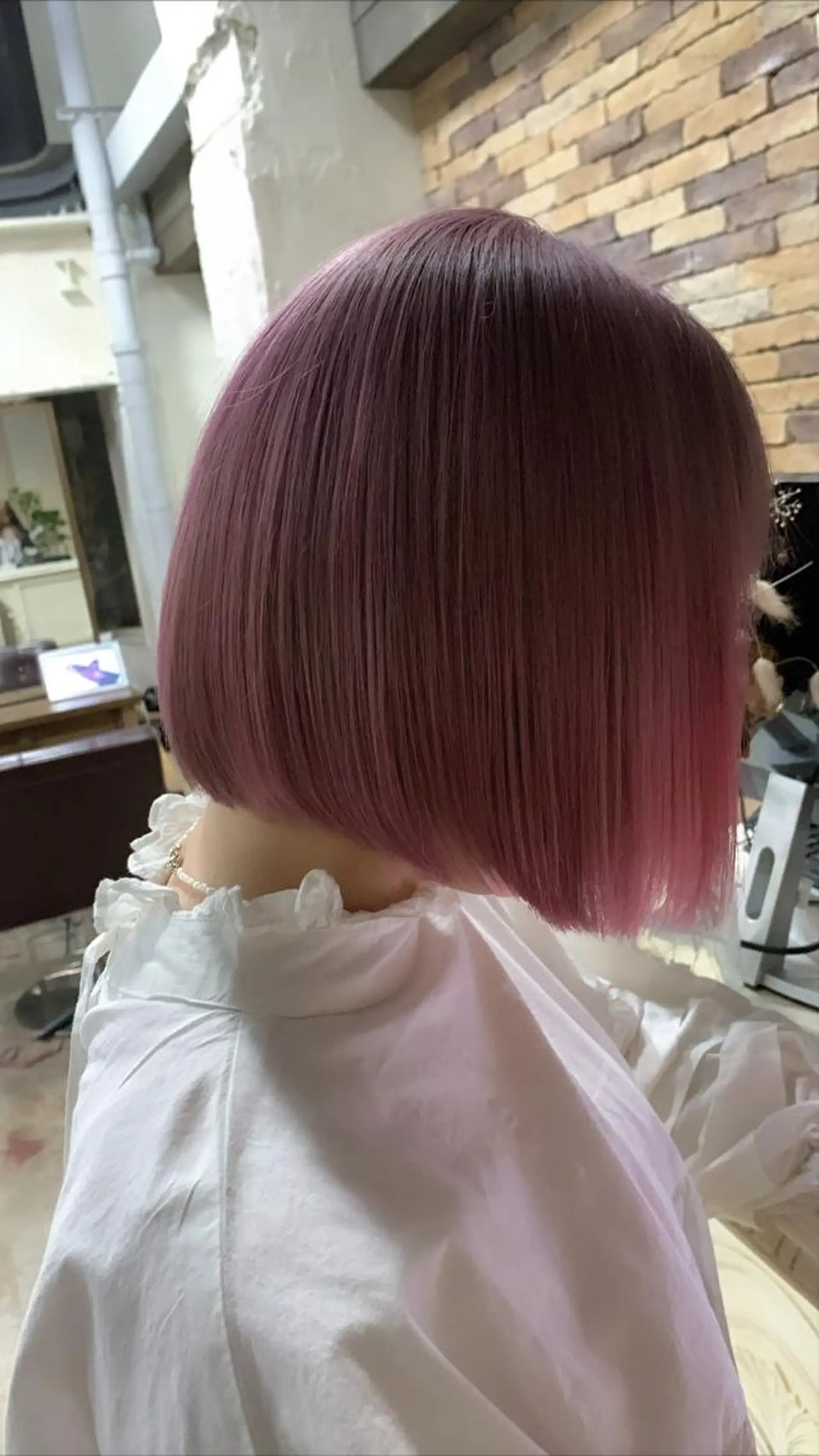 カラー カシス デザインカラー ハイトーンカラー ピンクカラー 透明感カラーが 得意です！NAOKIのヘアスタイル