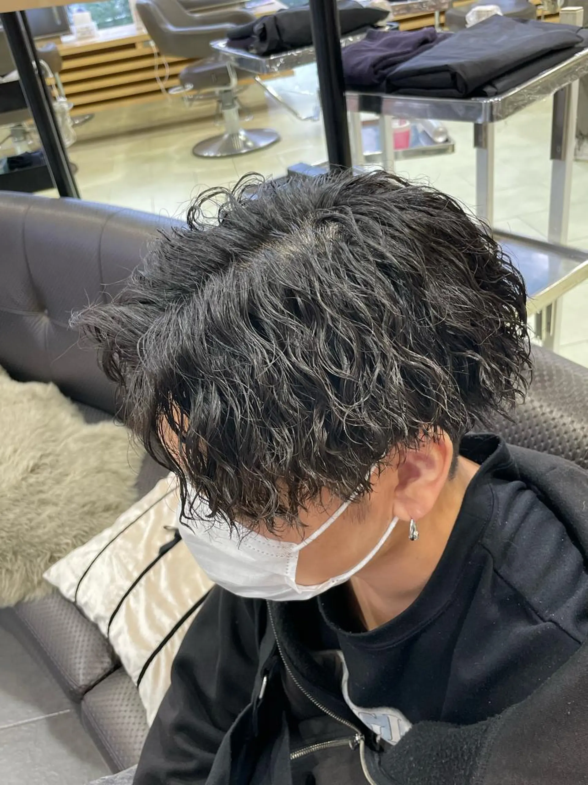 パーマ メンズ ウルフ/センタ- パート【ナナミ】のヘアスタイル