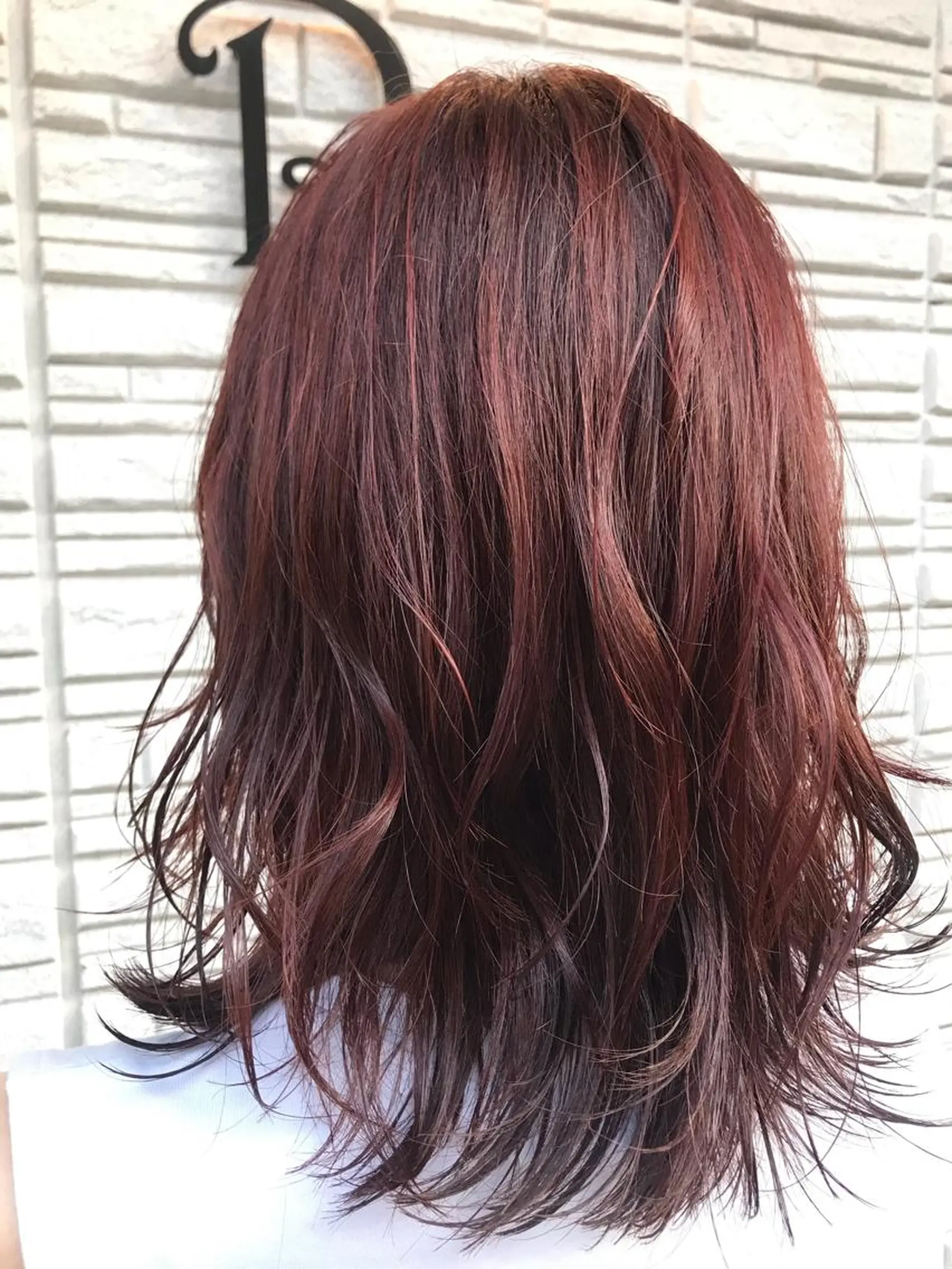 ミディアム カラー 暖色カラー🍊 ボブ🌿顔周りcutのヘアスタイル