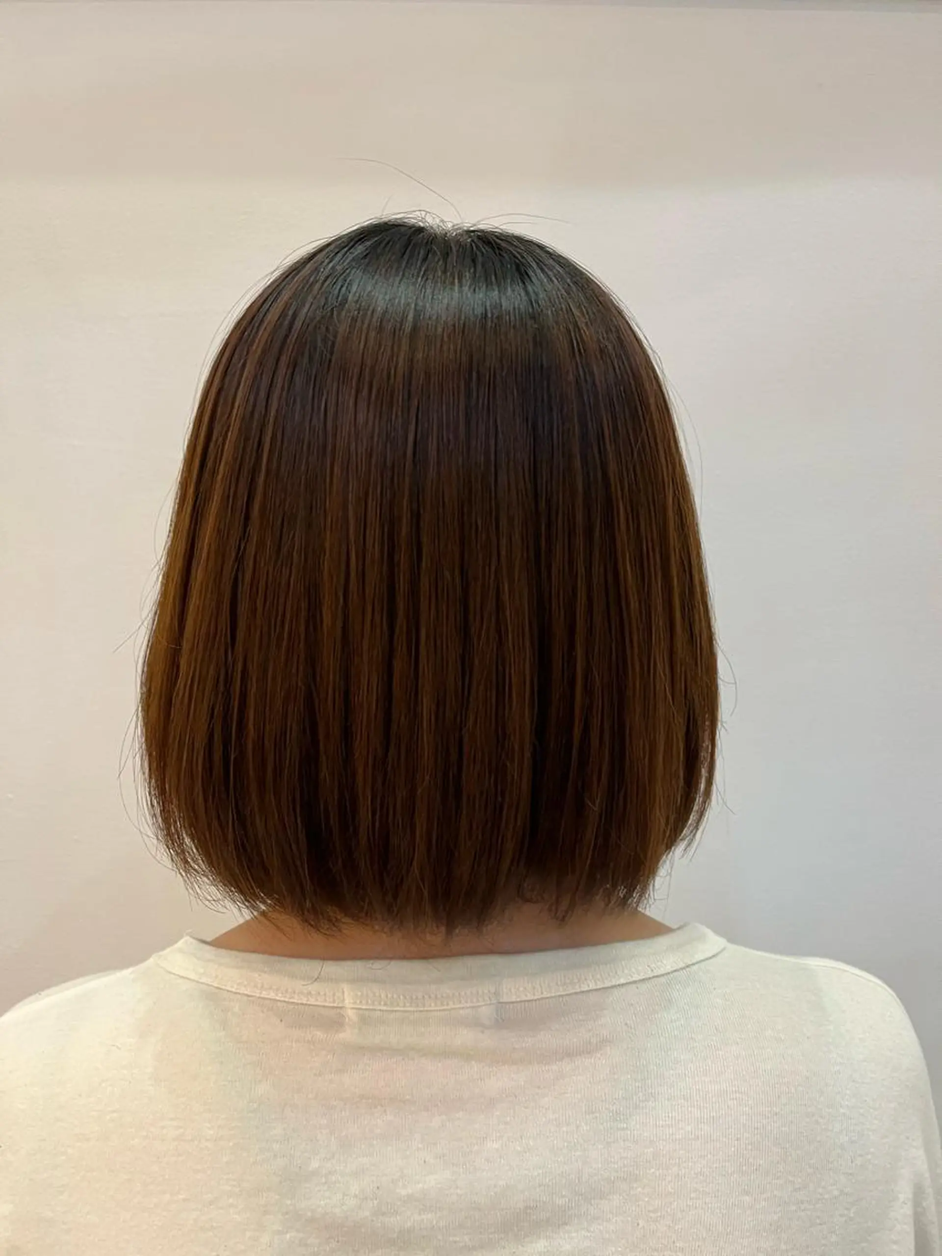 ミディアム パーマ 縮毛矯正 のりなが れおのヘアスタイル