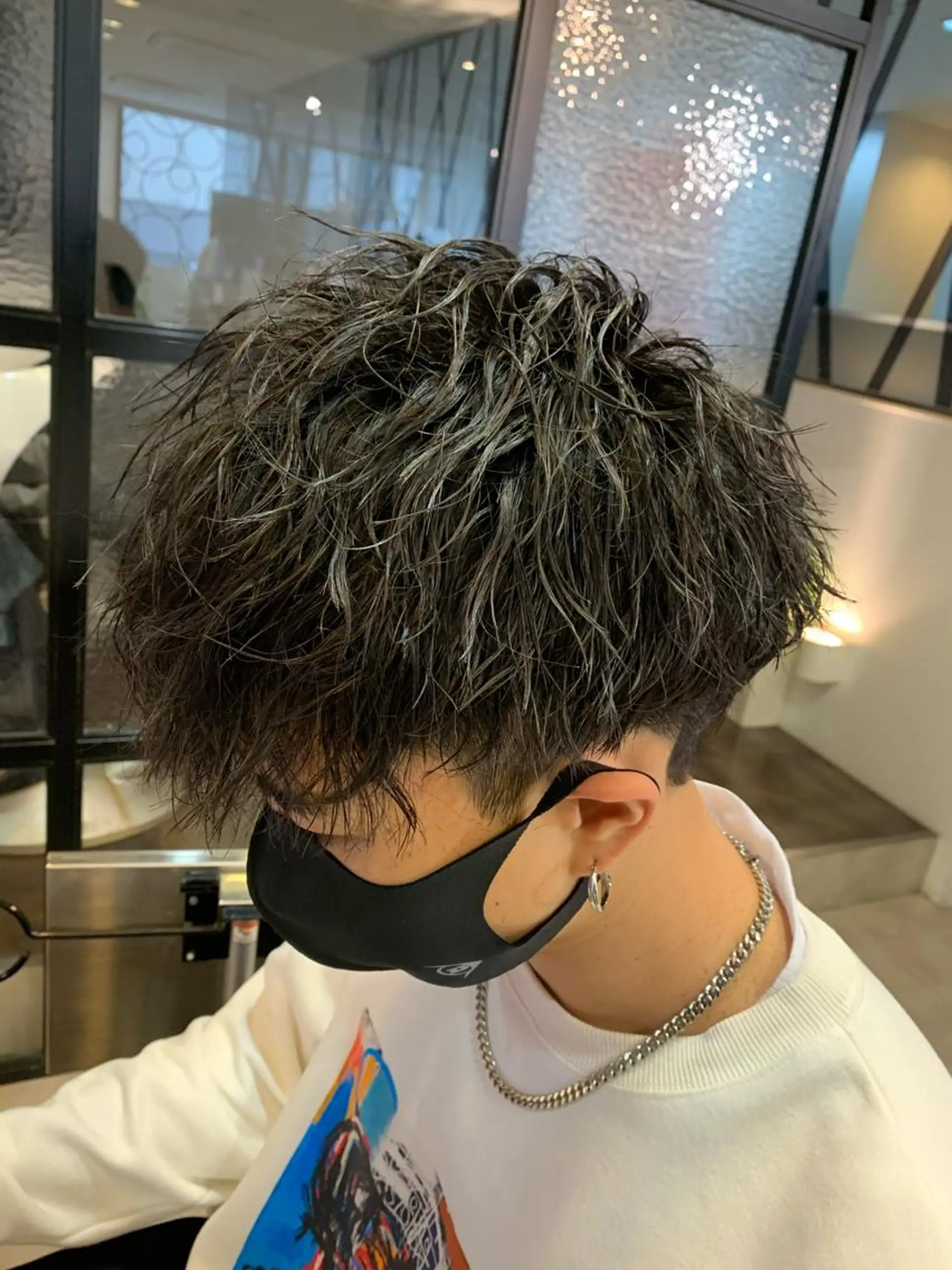 ショート メンズ メンズパーマ/難波/ 心斎橋　室園亮佑のヘアスタイル