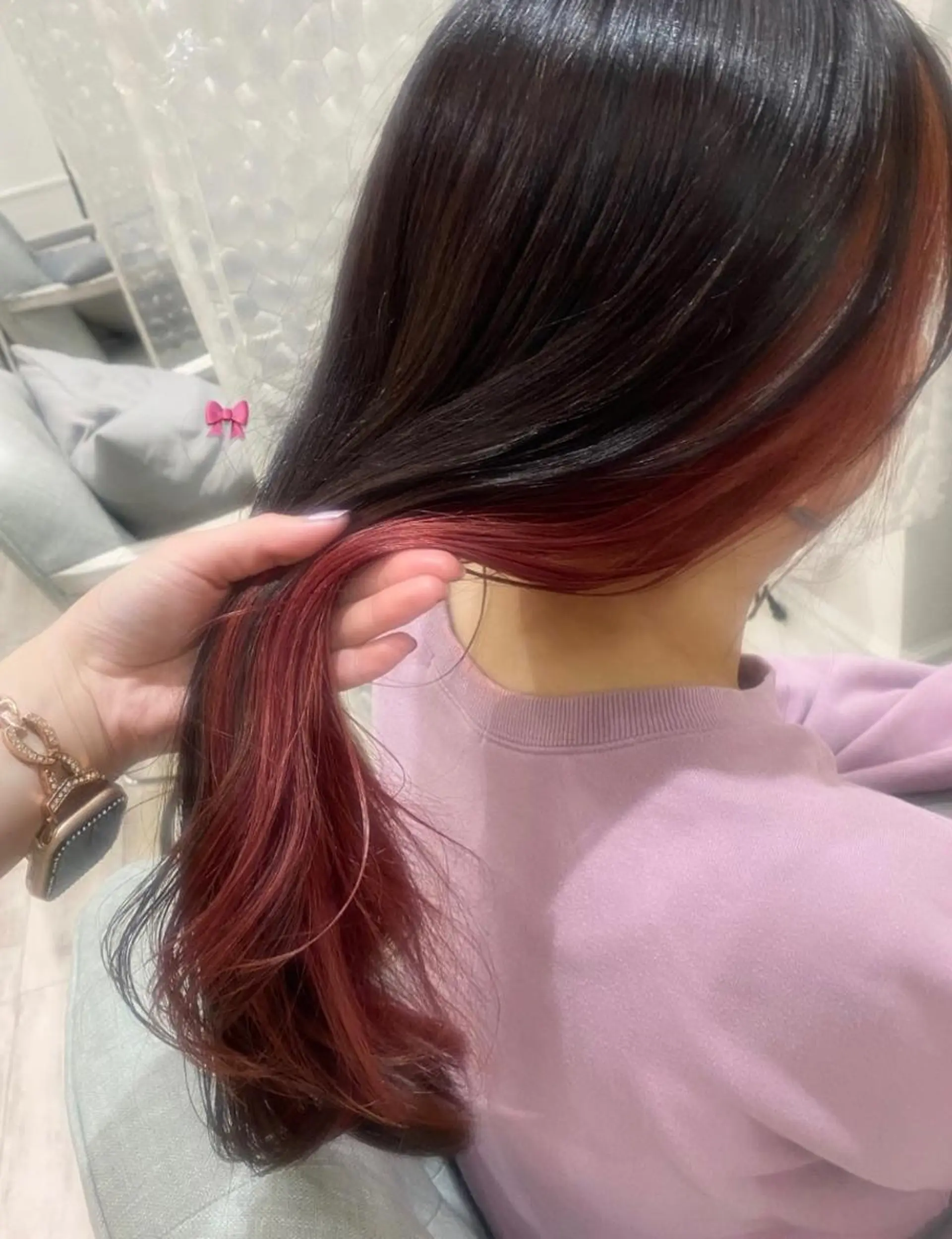 ロング カラー ヘアアレンジ ブリーチ 透明感カラー ヘアカラー トリートメント 韓国ヘア /aibiのヘアスタイル