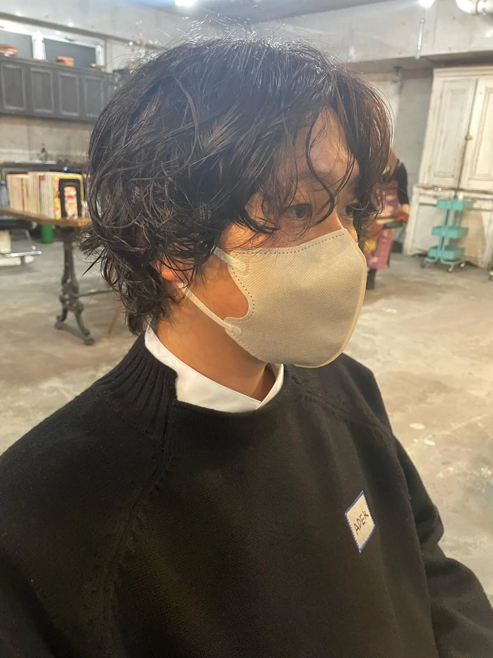 ミディアム カラー パーマ メンズ カット パーマ トリートメント 南堀江🌿パーマ Tetsu【テツ】のヘアスタイル