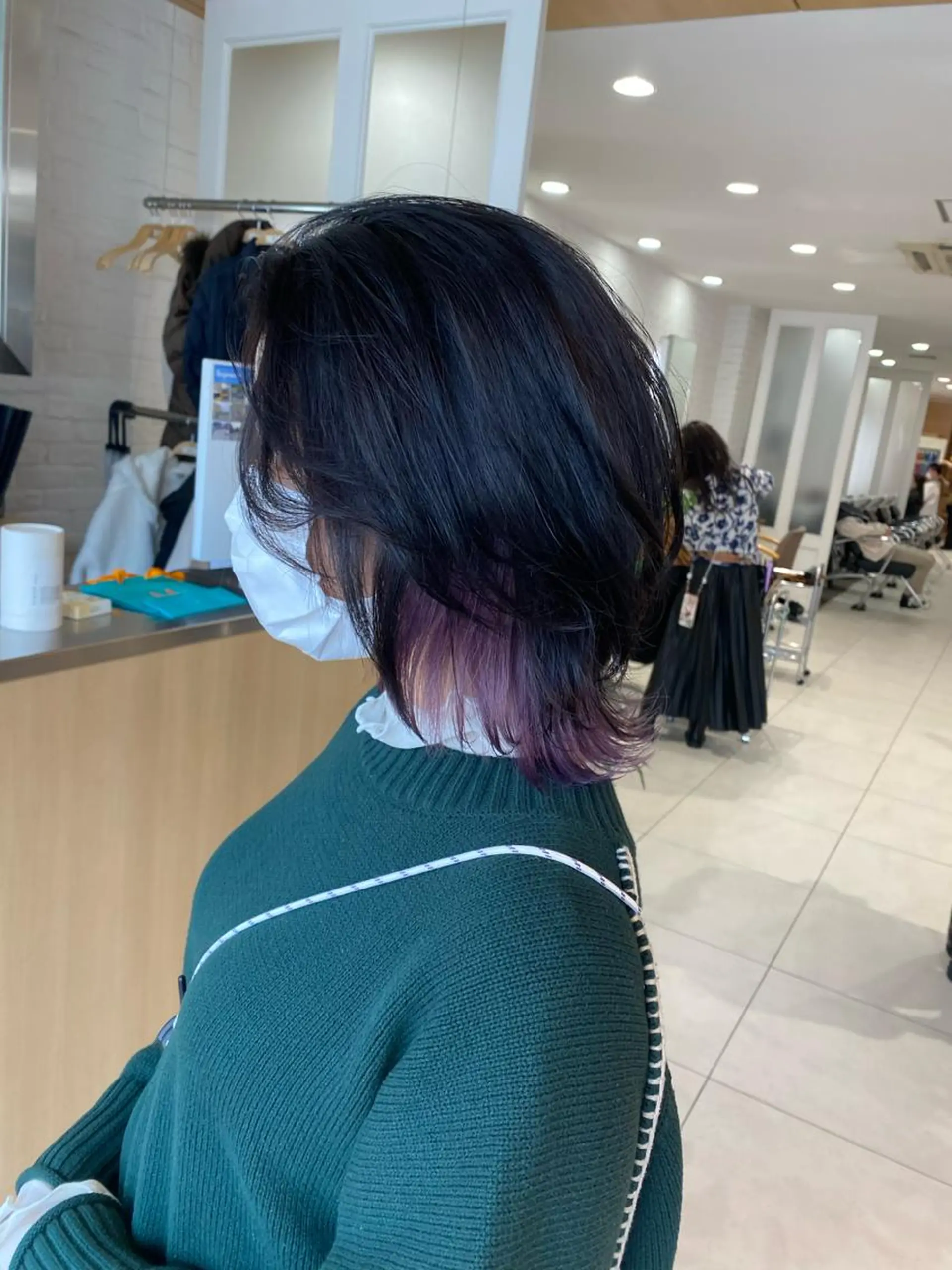 ミディアム カラー インナーカラー パープルカラー 🍀透明感抜群🍀/ ハイトーンカラーのヘアスタイル