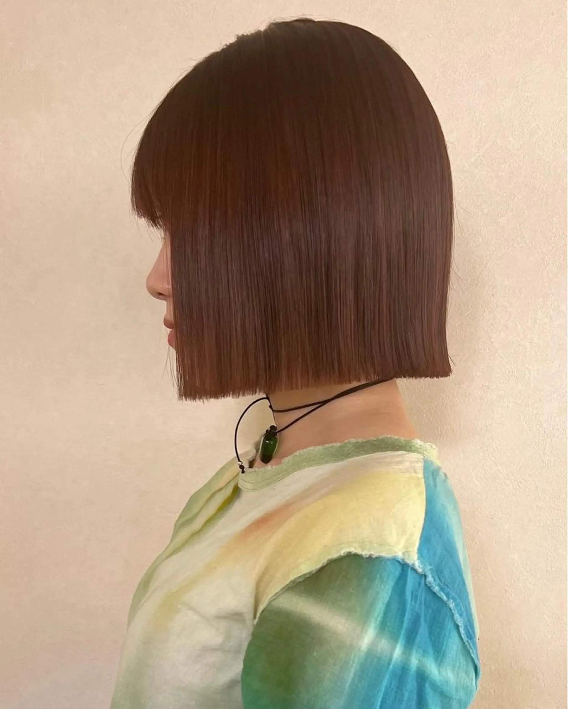 ミディアム カラー ヘアアレンジ カット ヘアカラー トリートメント ヘアセット hotely所属・✨まとまるボブ/ 切りっぱなし/ユキナのヘアスタイル