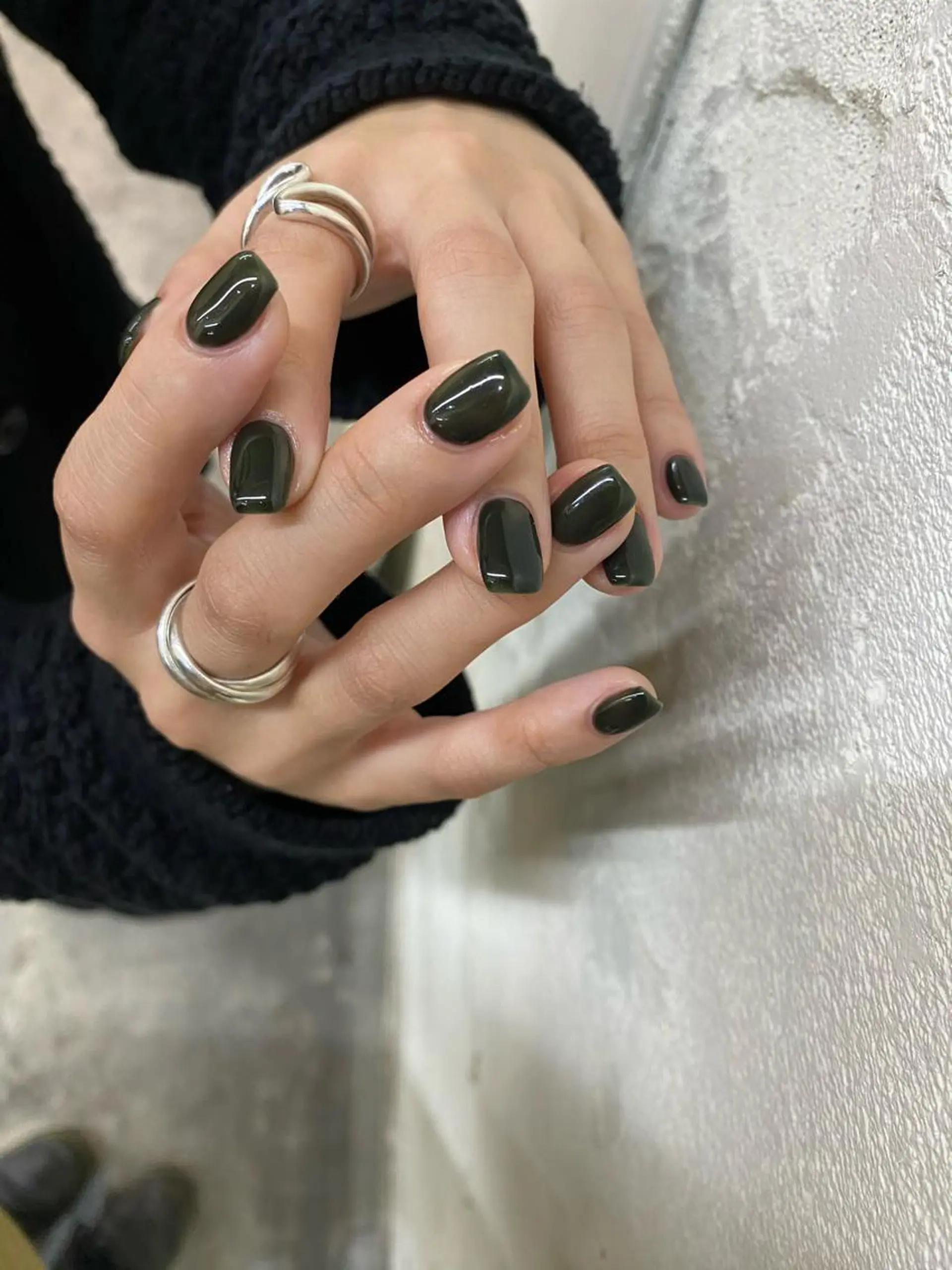 ネイル グリーン ハンドネイル nable.所属・望月 実莉のネイルデザイン