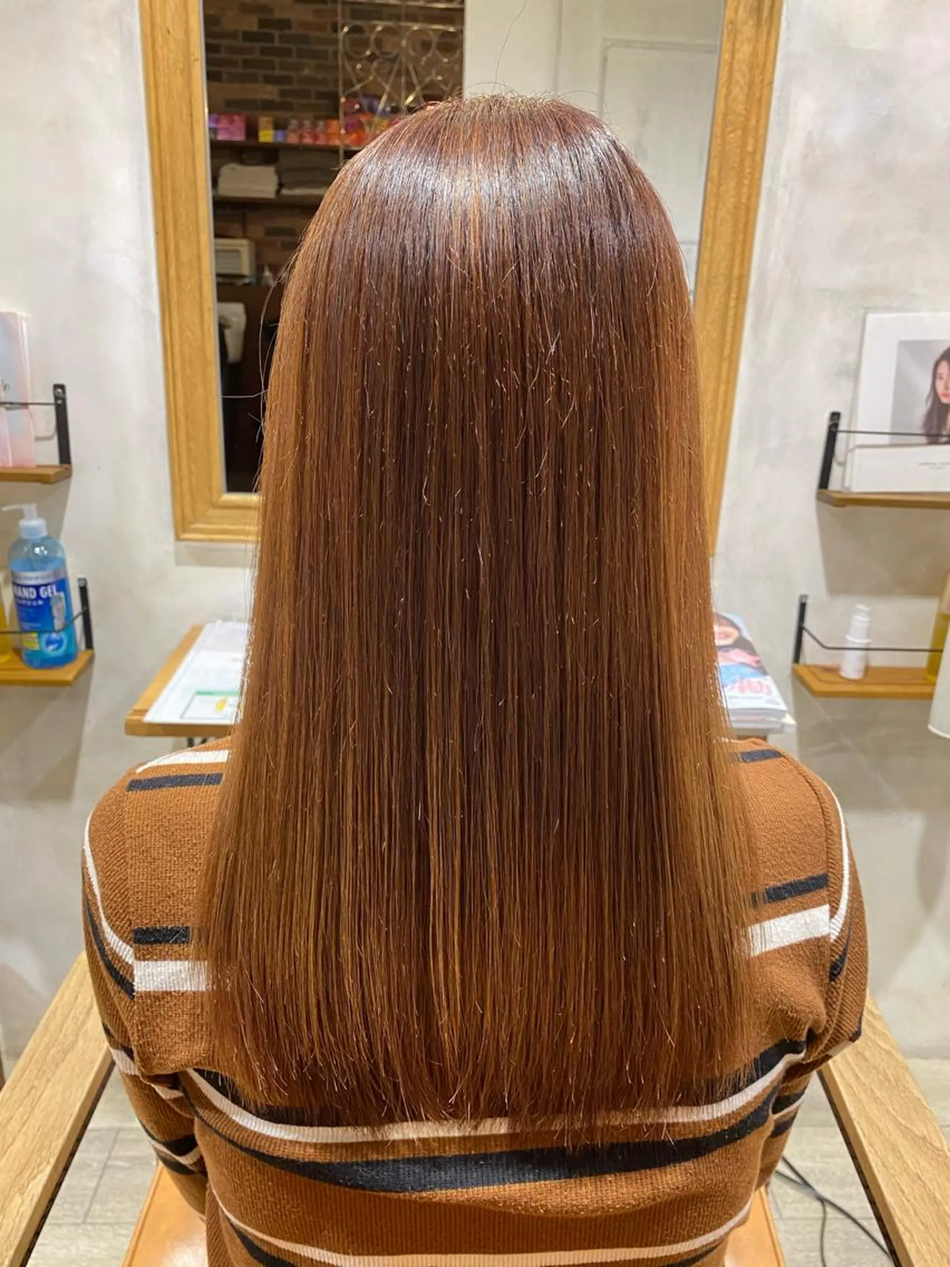 セミロング カラー パーマ メンズ 縮毛矯正 安部 真輝のヘアスタイル