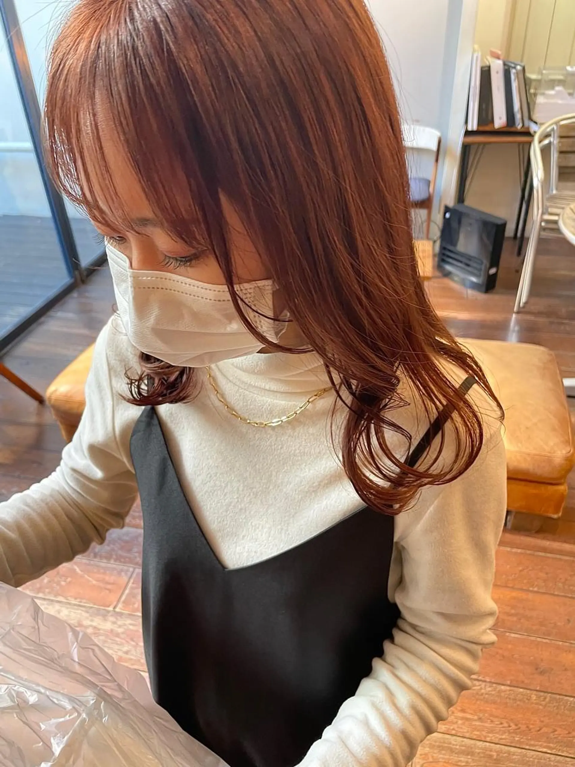 セミロング カラー パーマ ヘアアレンジ セミロングパーマ ストレートパーマ カット ヘアカラー 縮毛矯正 kazane｜ 🪽艶感× hairのヘアスタイル