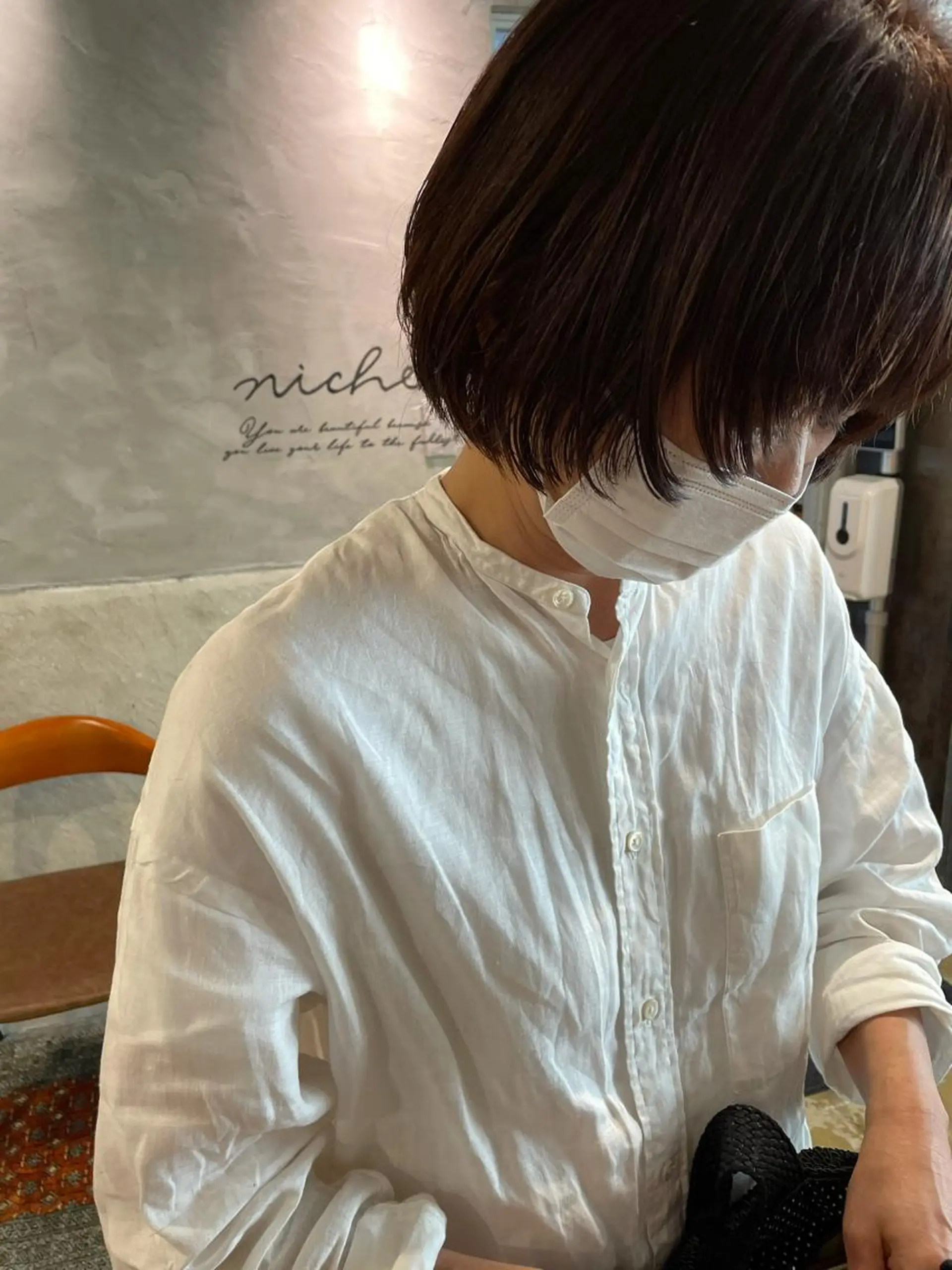 ショート ボブ カット ヘアカラー トリートメント さの あやねのヘアスタイル