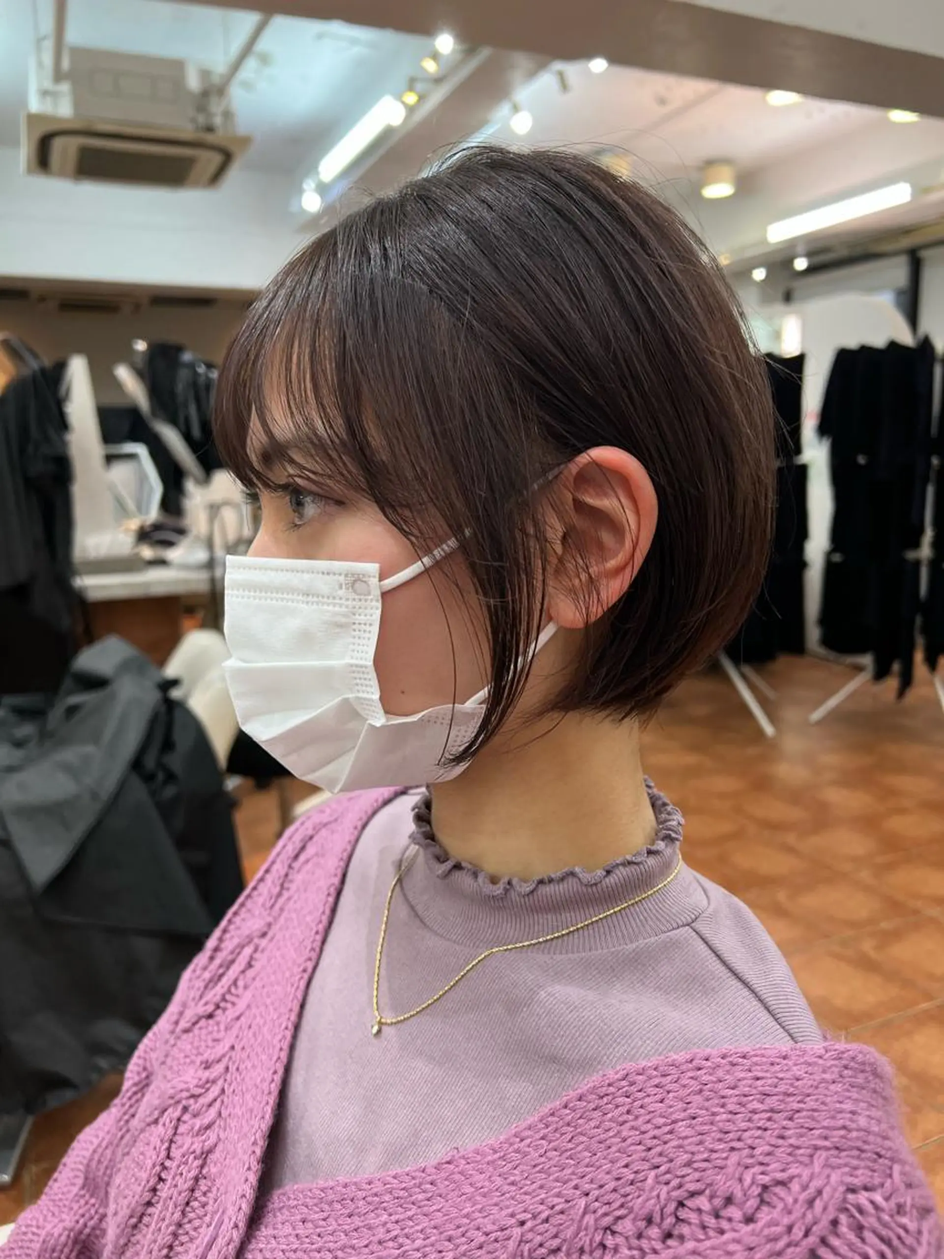 ショート カラー 小顔カット JEWIL SHIBUYA所属・ピンクカラー/ ブリーチなしRINAのヘアスタイル