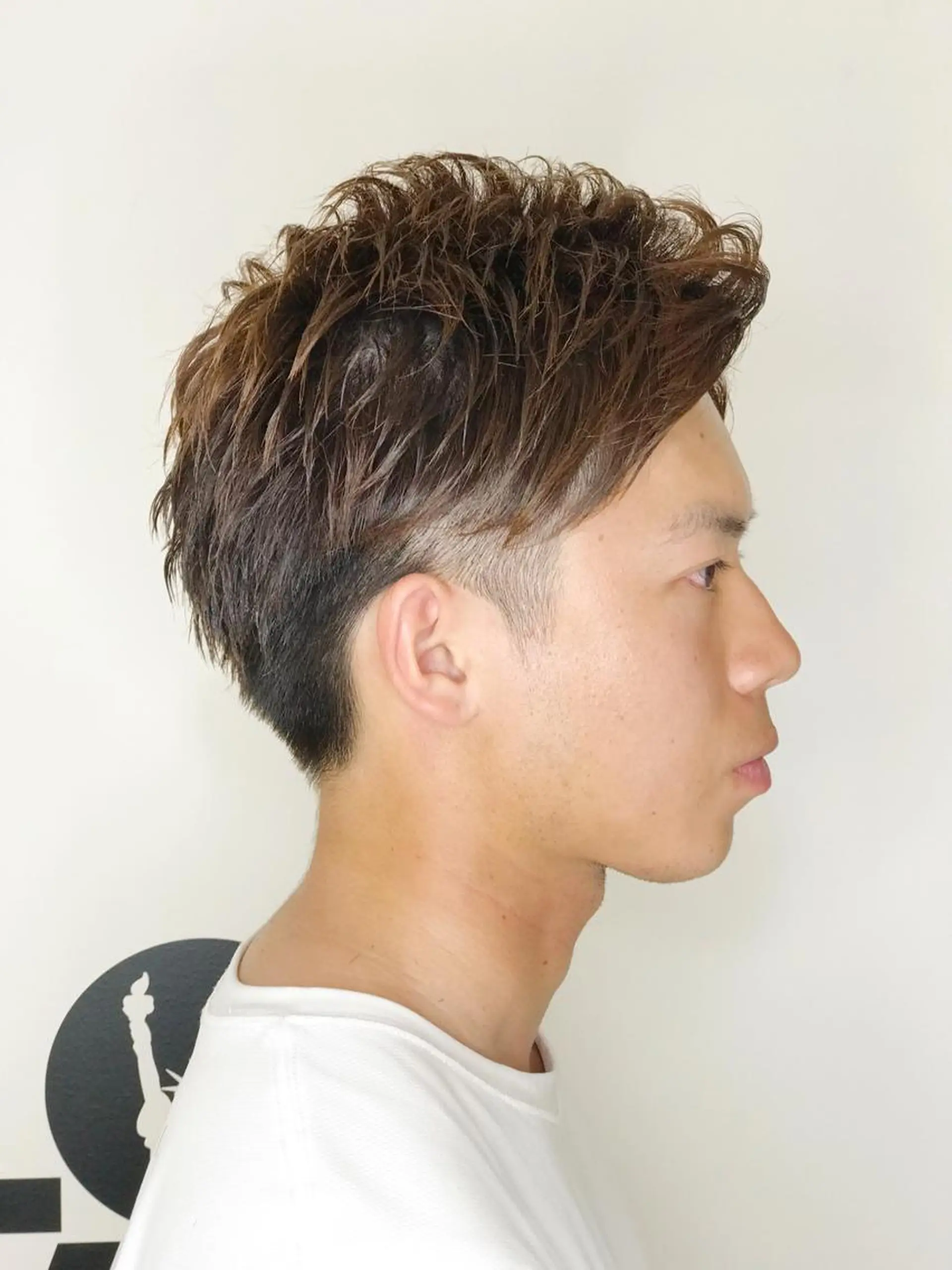 ショート パーマ ヘアアレンジ メンズ 赤み消しカラー /透明感カラー 上長のヘアスタイル