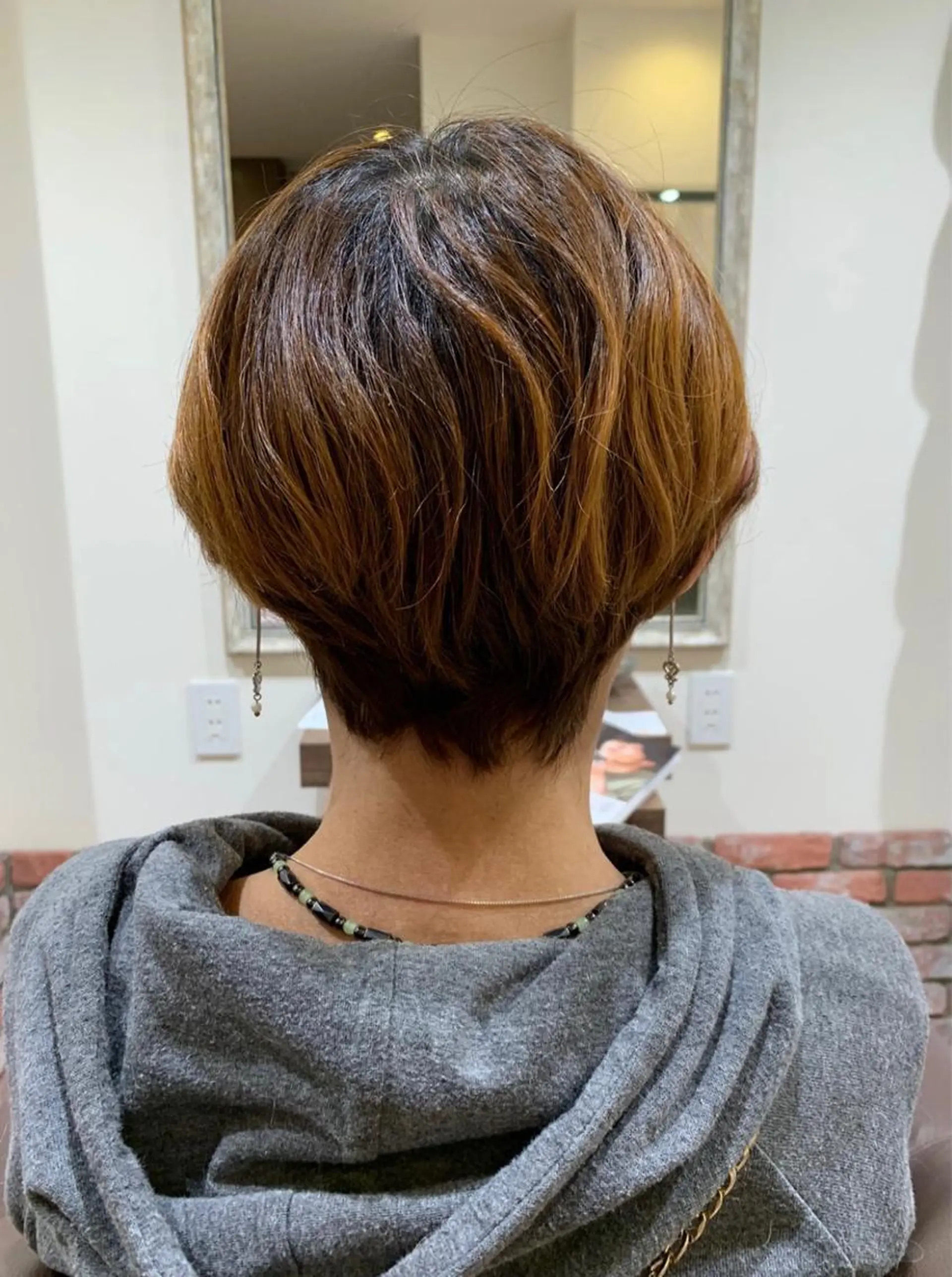 ショート カラー パーマ ヘアアレンジ 髪質改善&Spa fee南越谷2号店所属・髪質改善/南越谷/ 山岸彩夏のヘアスタイル