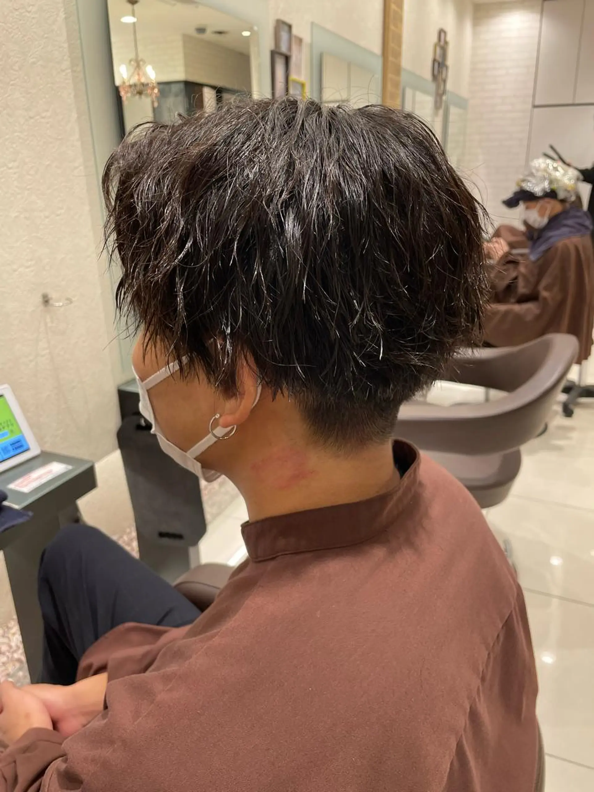 パーマ メンズ カット パーマ トリートメント EARTH 山﨑龍馬のヘアスタイル