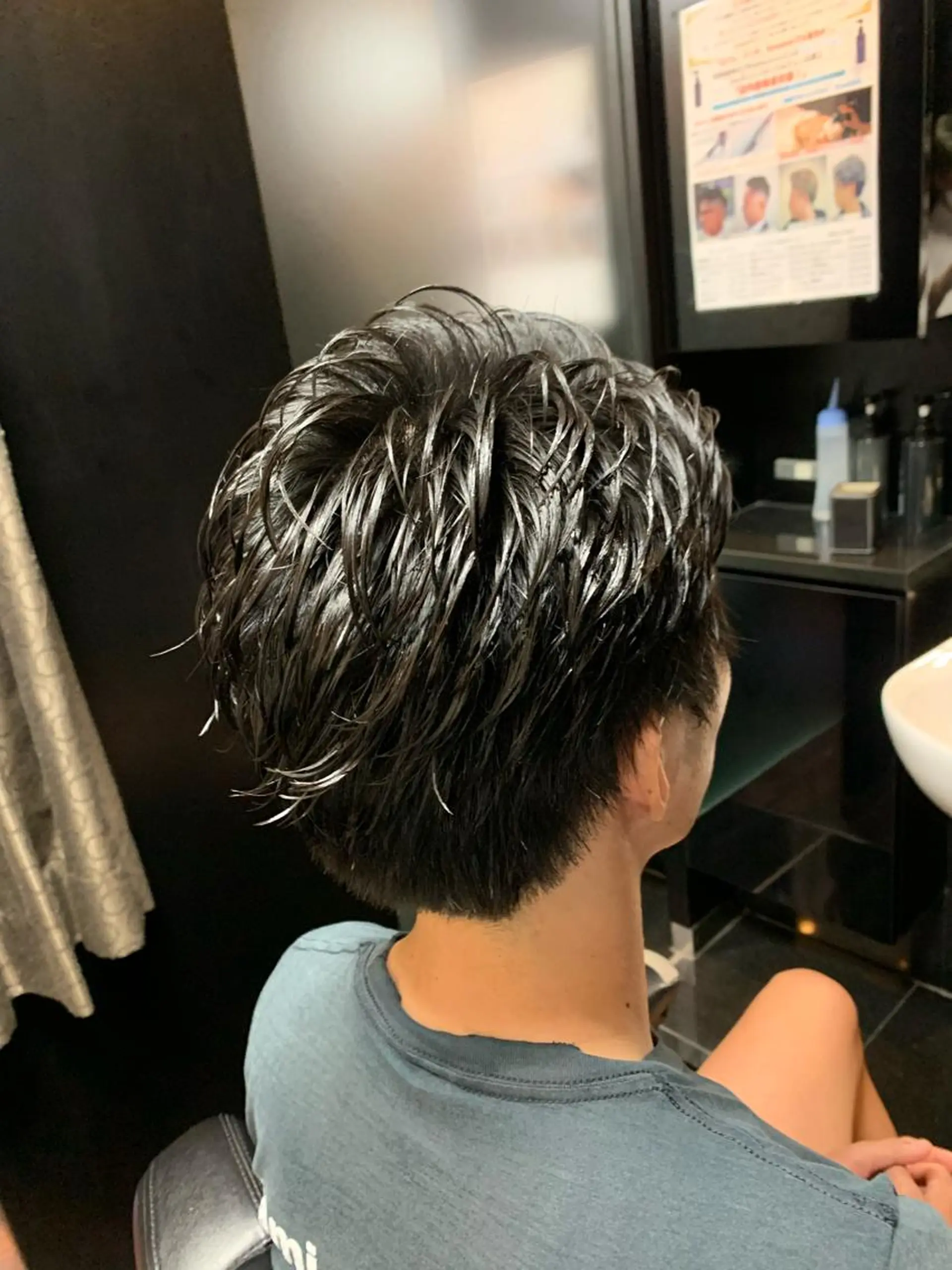 ショート パーマ メンズ ヒロ銀座 バーバーショップ神楽坂所属・ひらお あおとのヘアスタイル