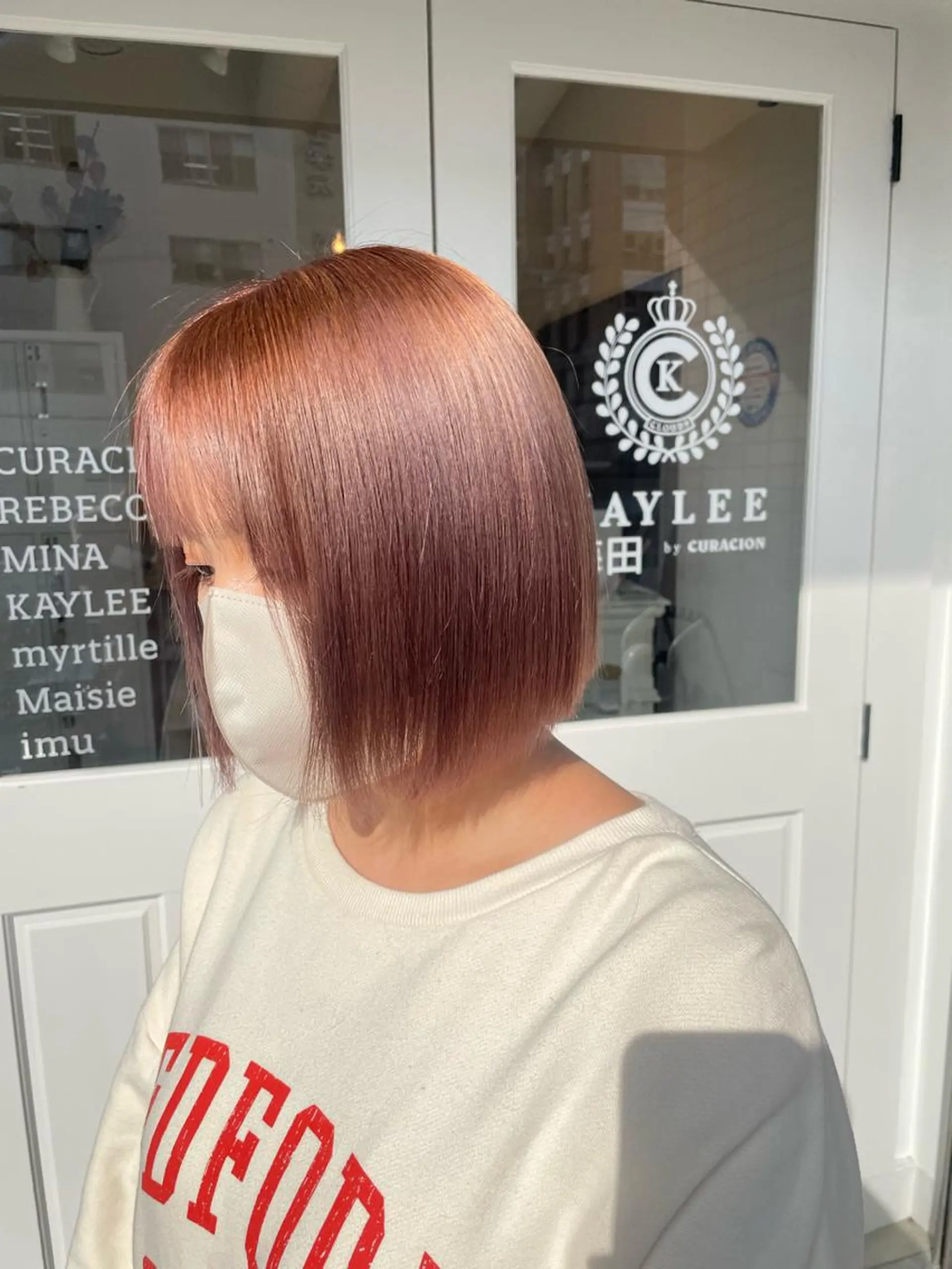ショート カラー ヘアアレンジ ブリーチ ラベンダーカラー ピンクカラー ピンクラベンダー ヘアカラー トリートメント KAYLEE Juriのヘアスタイル