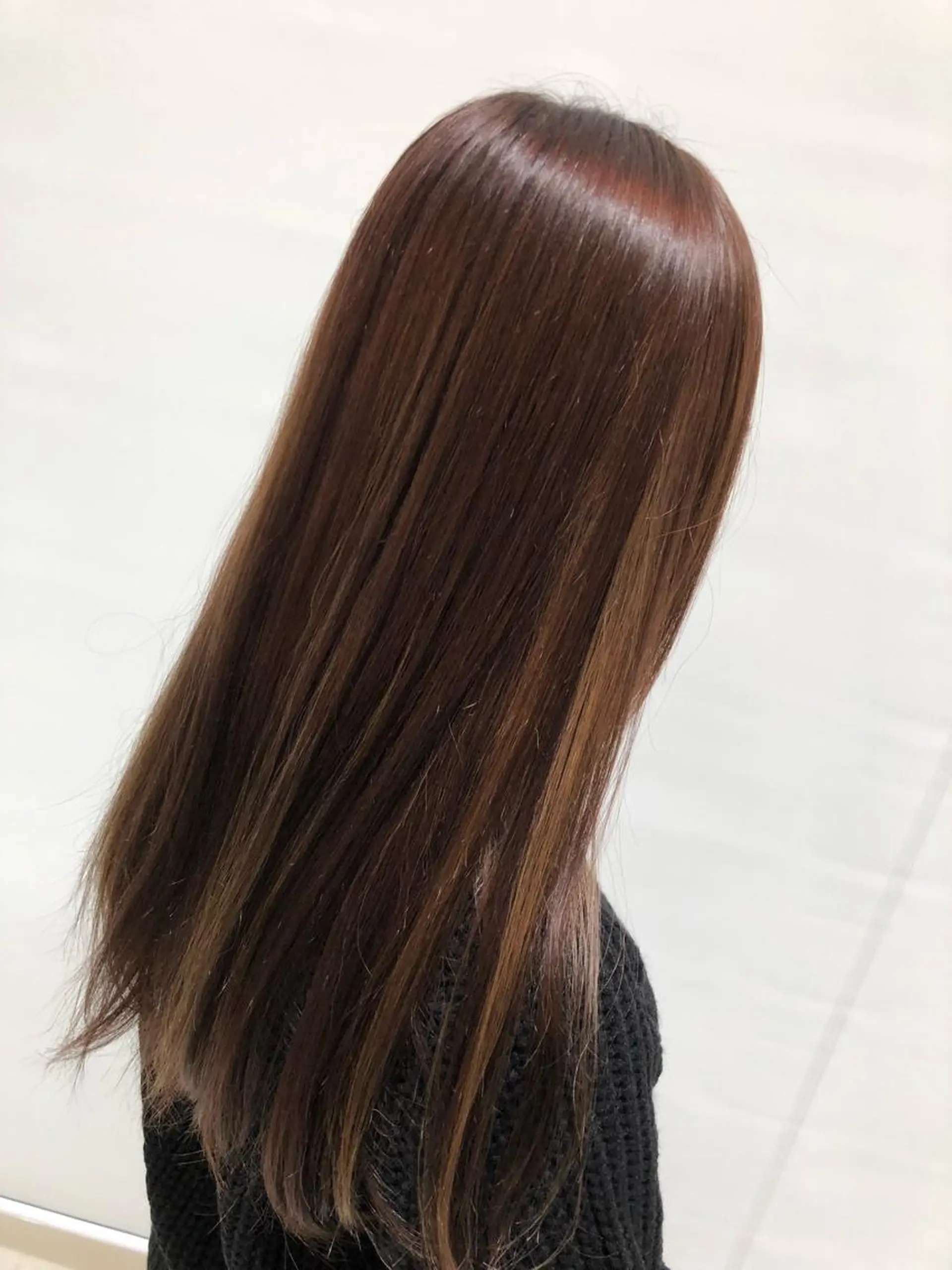 ロング ハイライト 福元 保雄のヘアスタイル