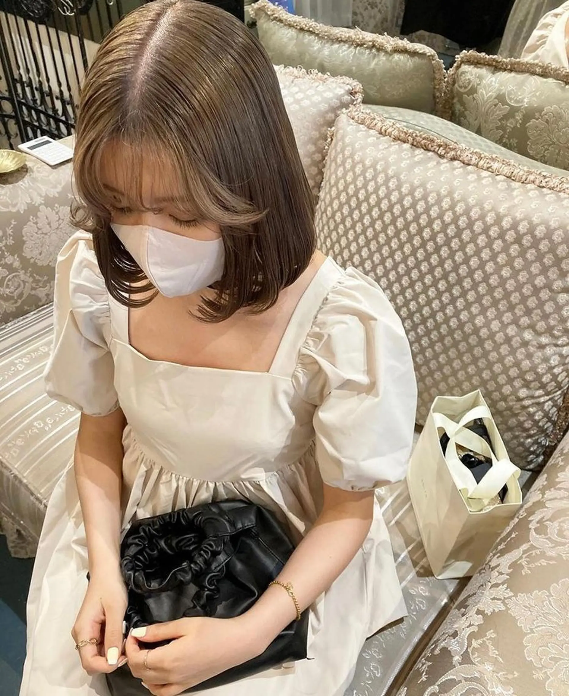 ショート カラー ヘアアレンジ 透明感カラー mizu kiのヘアスタイル