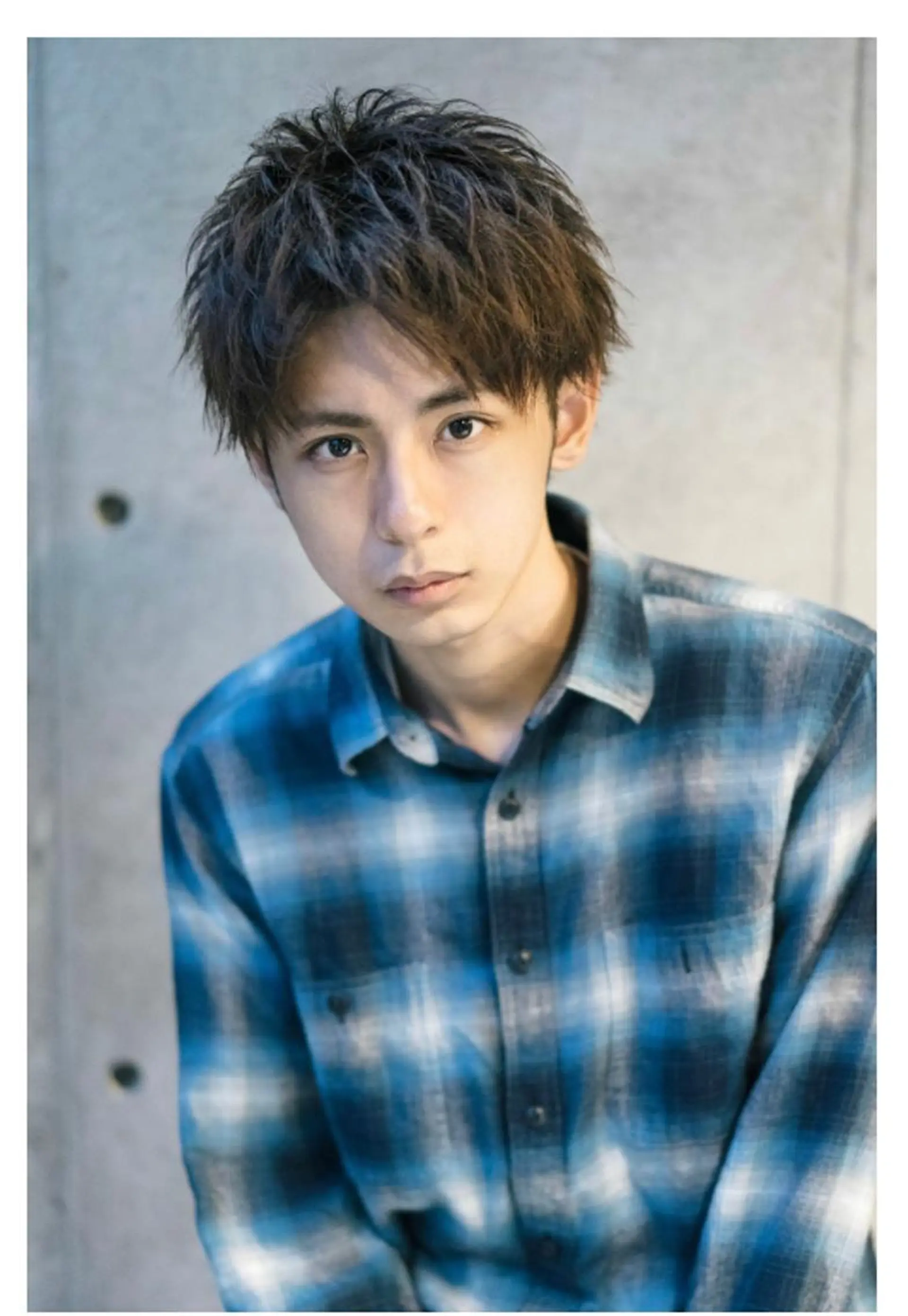 メンズ アップバング 井上 りょうのヘアスタイル