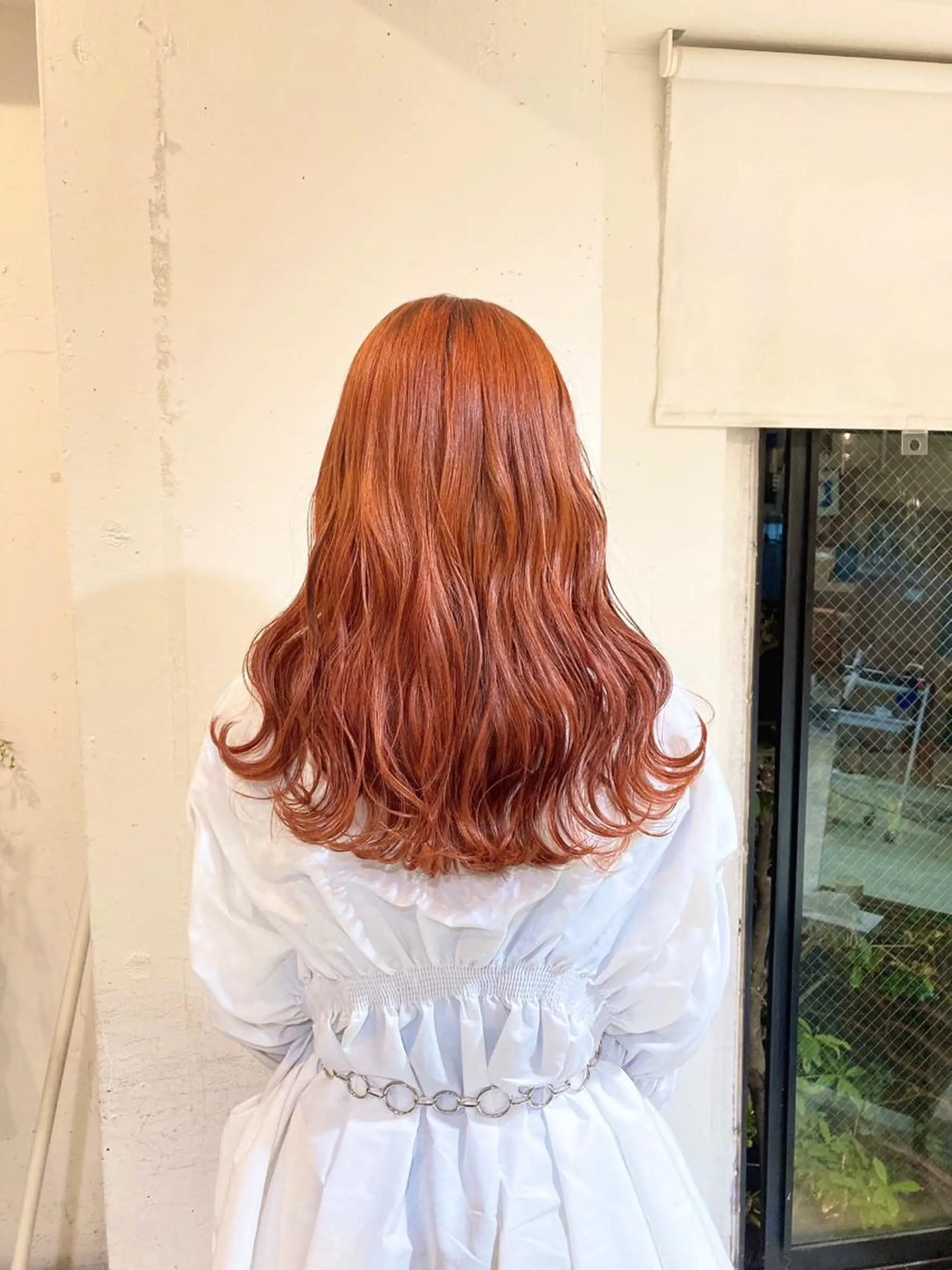 カラー オレンジ レッドカラー 💗モテ髪 ハイトーンあや💗のヘアスタイル