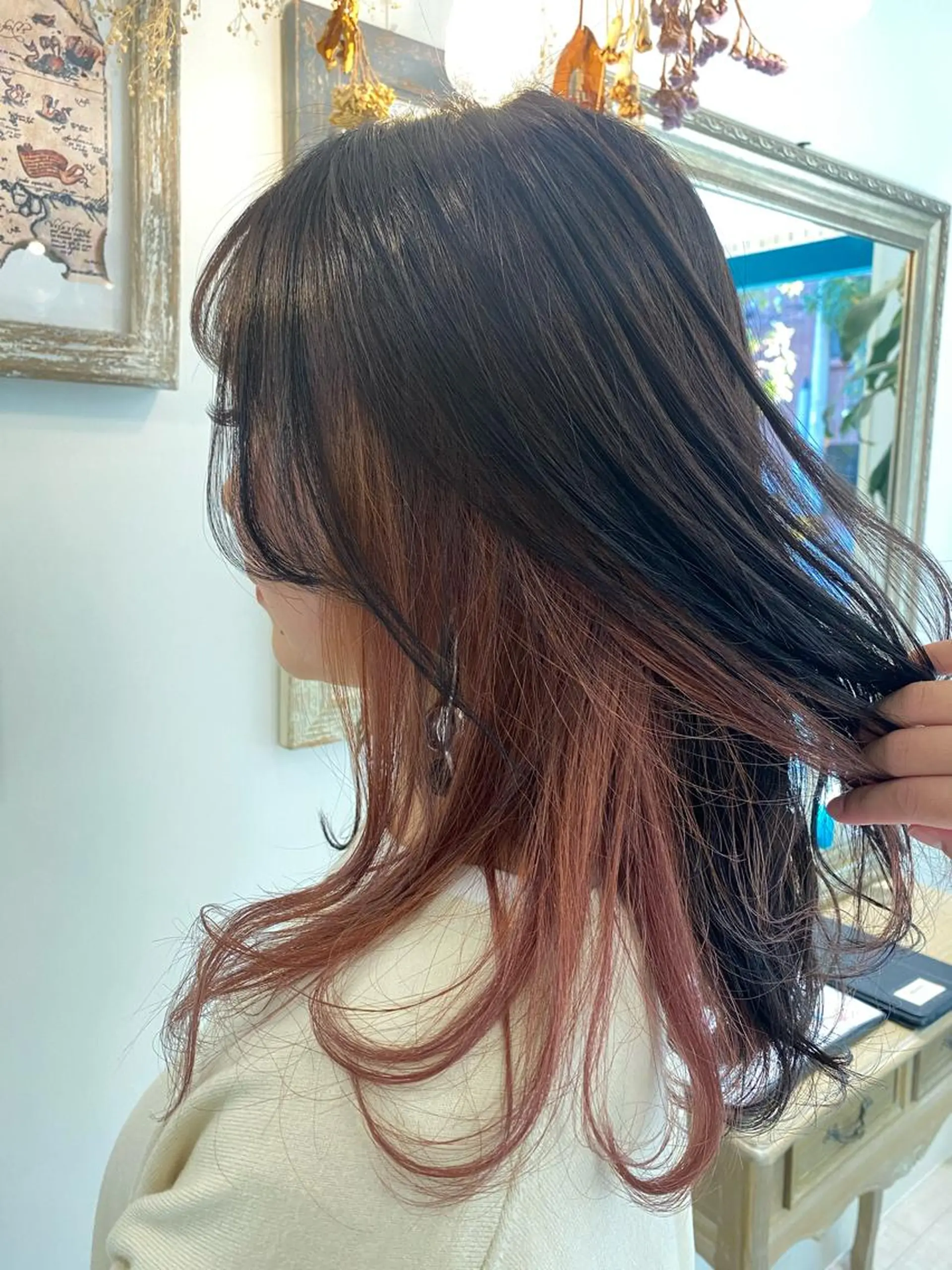 ロング カラー カット ヘアカラー 福田 里央のヘアスタイル