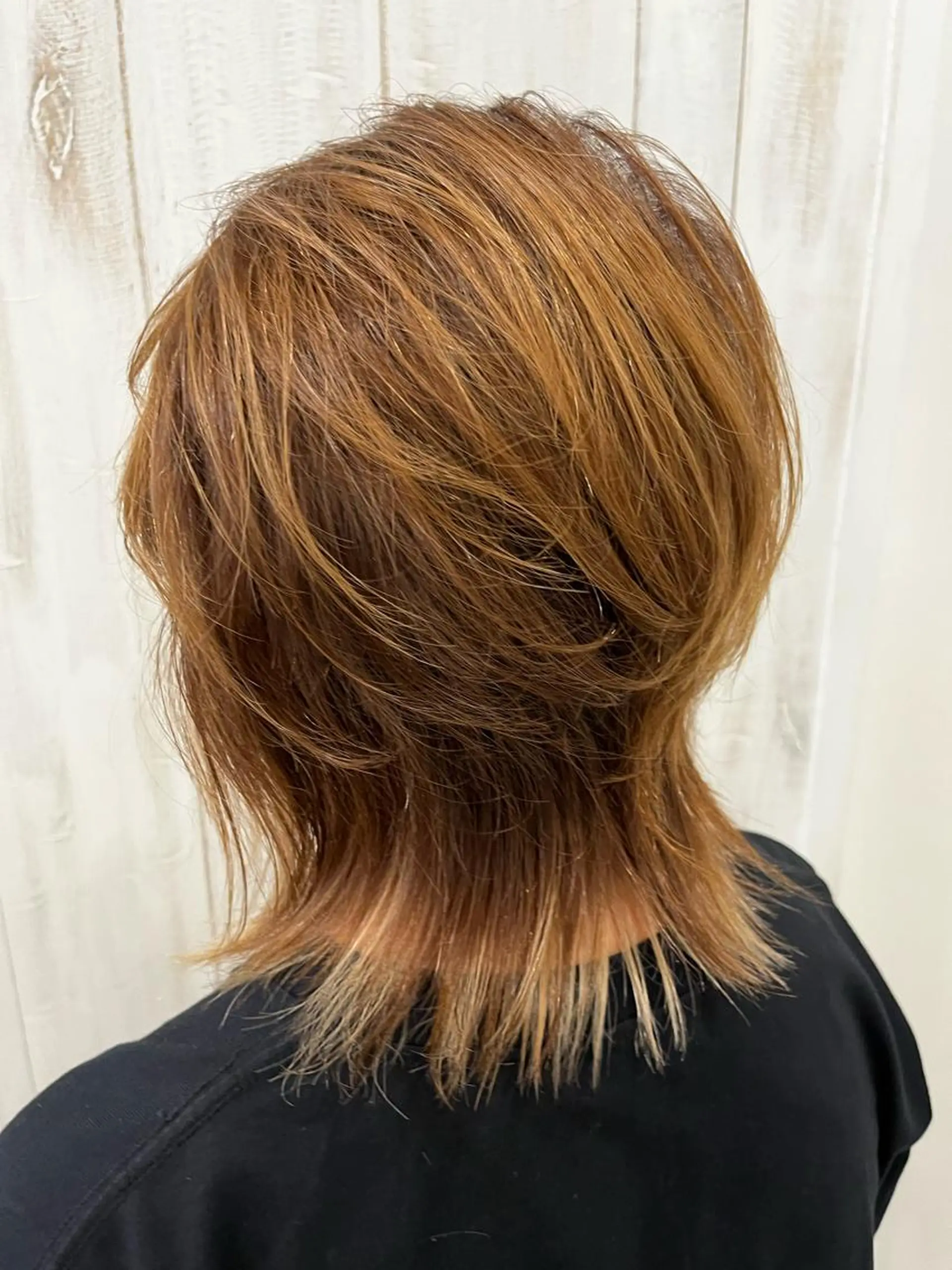 ミディアム カラー ヘアアレンジ カット ヘアカラー “slow” 岡本海万。のヘアスタイル