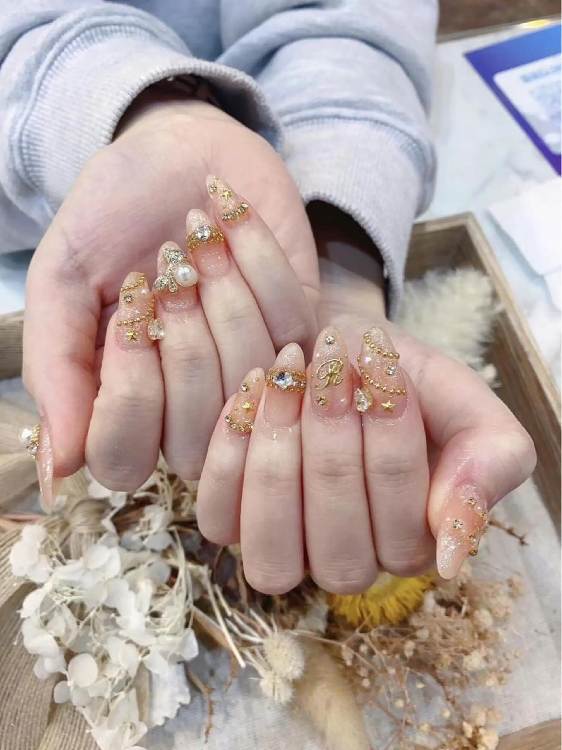 ネイル クリアネイル ゴールド ゴージャス ラメ(グリッター) ストーンネイル My nail所属・babarla Nailのネイルデザイン