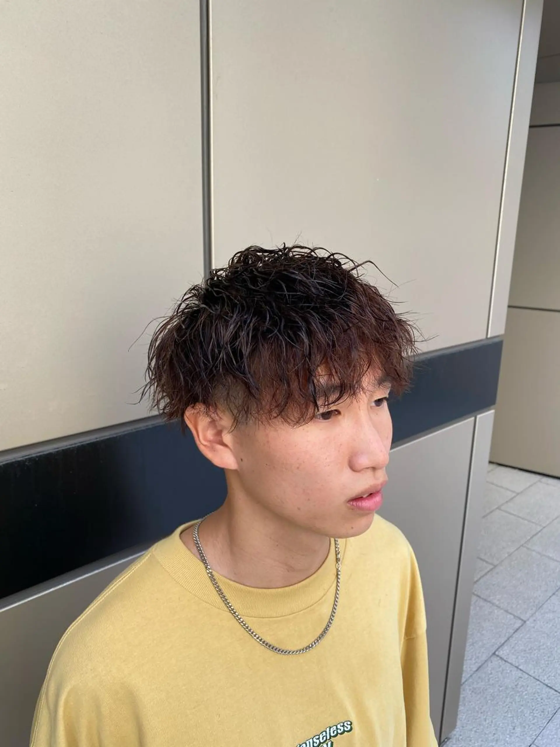 パーマ メンズ 【博多ハイライトカラ ー】中島啓太のヘアスタイル