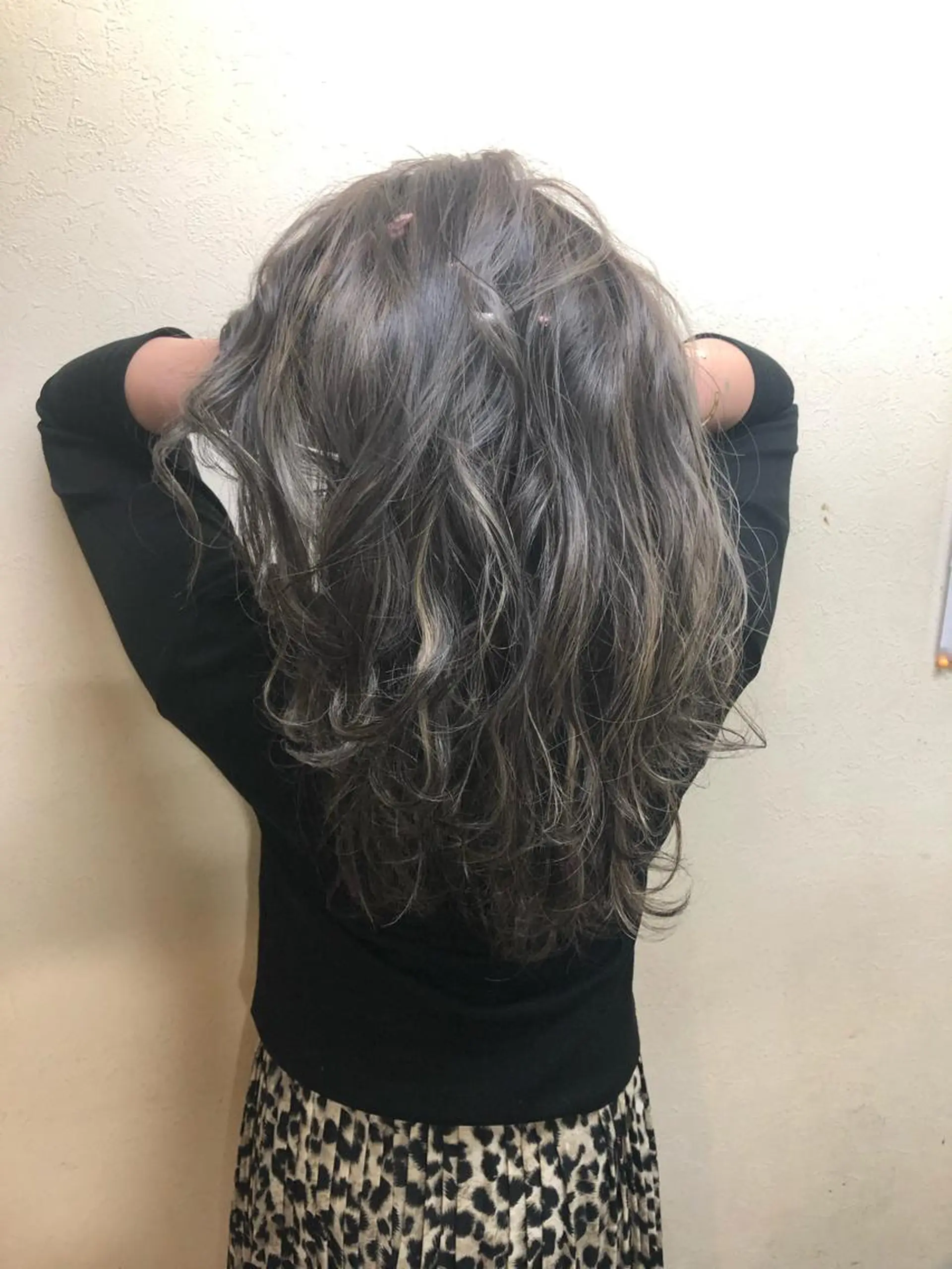ロング カラー ハイライトカラー ハイライト カット 山崎 雄太のヘアスタイル