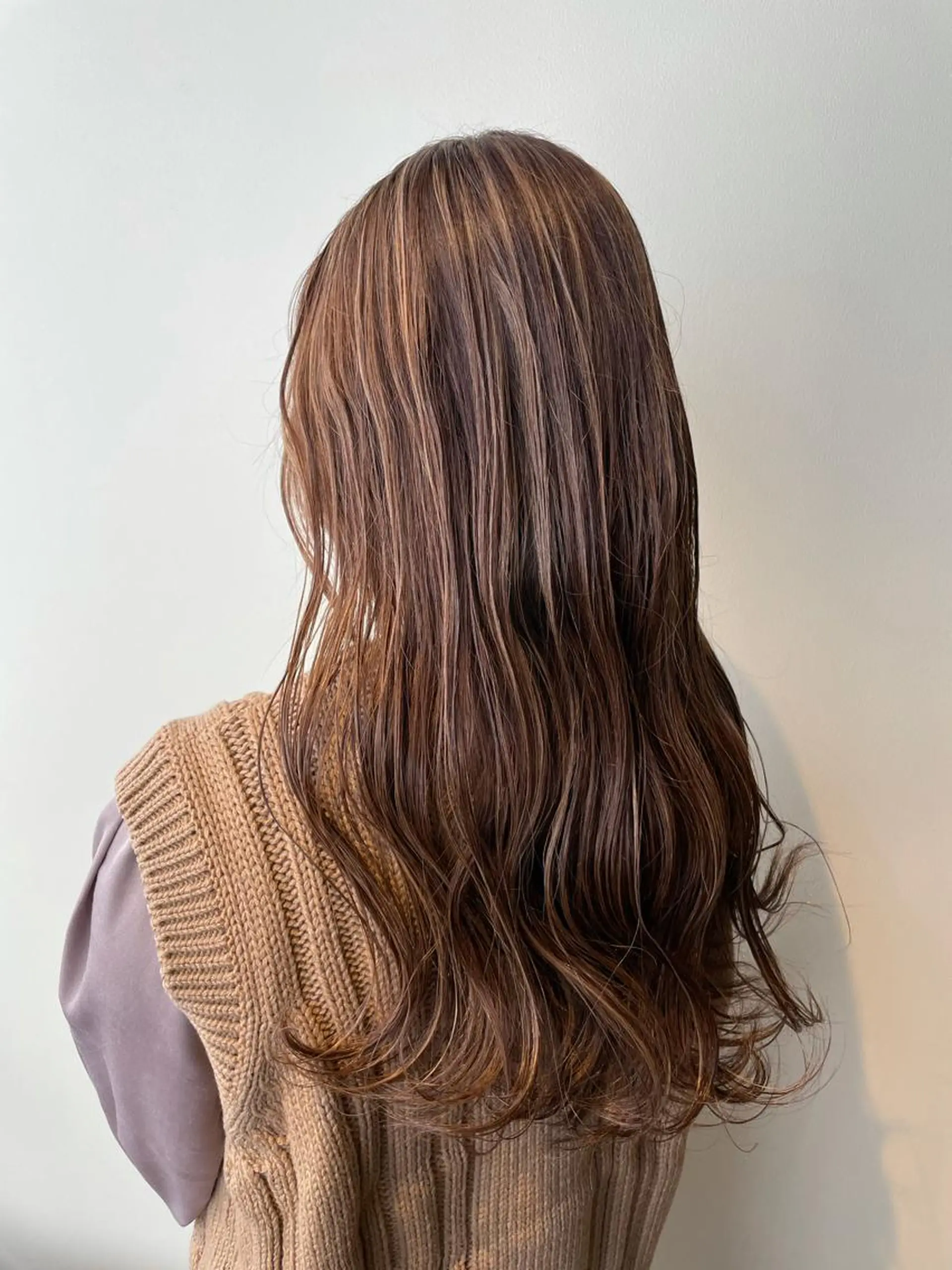セミロング カラー ベージュカラー ココアベージュ レイヤー/艶カラー 🫧守利のヘアスタイル