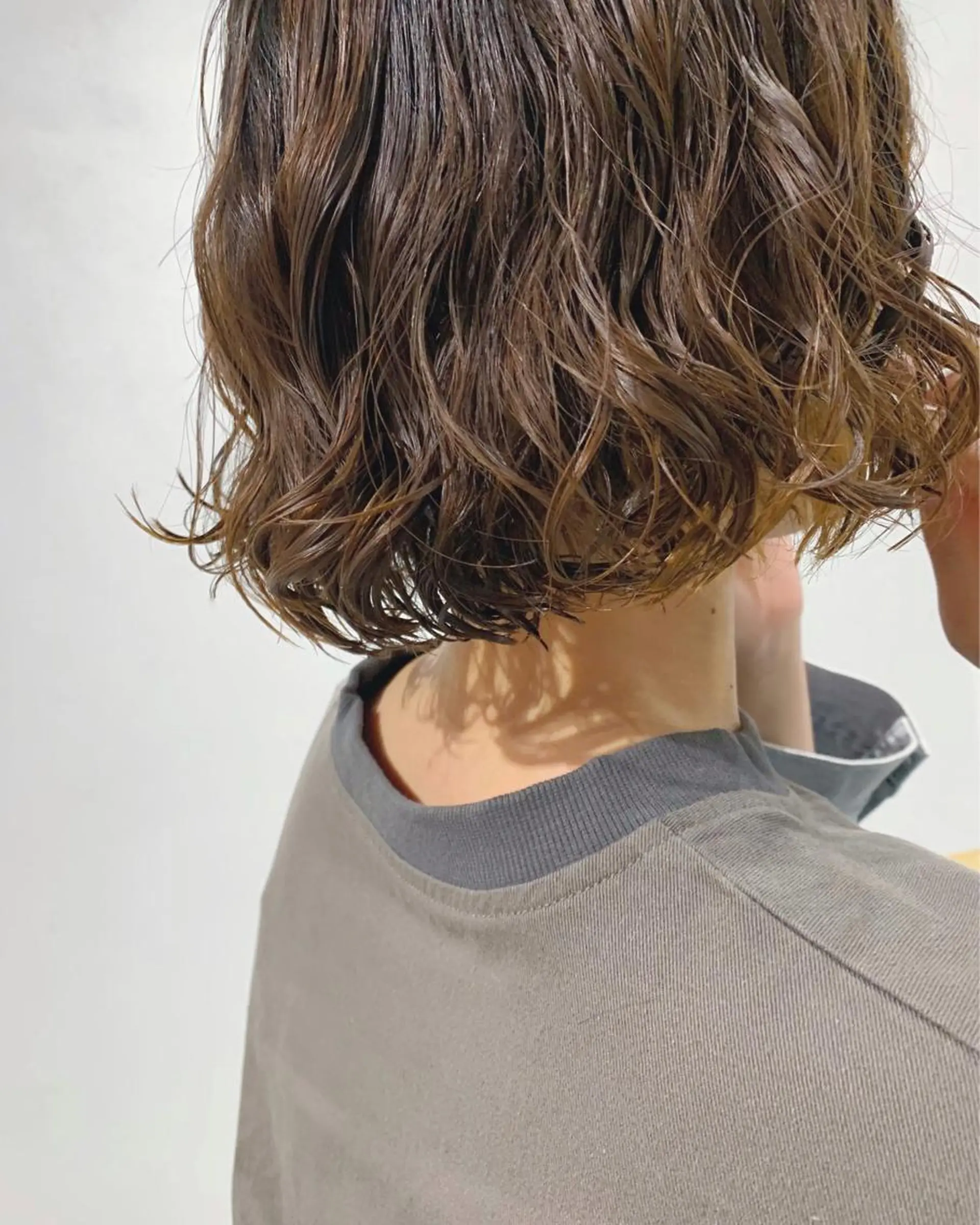 カラー パーマ ボブパーマコテ巻き風 パーマNo1深江秀平のヘアスタイル