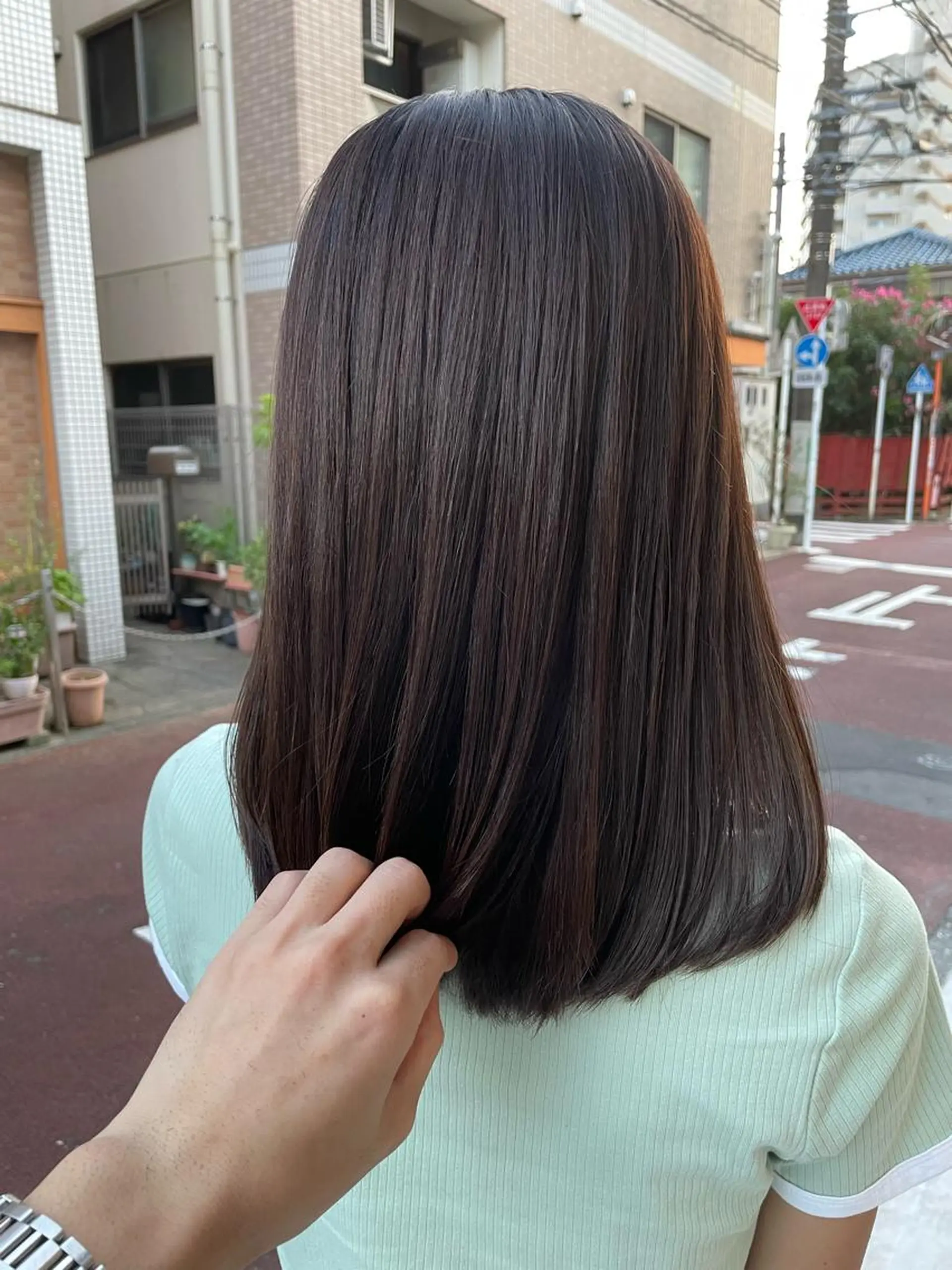 ミディアム カラー レイヤーカット カット 髪質改善/茅ヶ崎 マツモト リョウのヘアスタイル