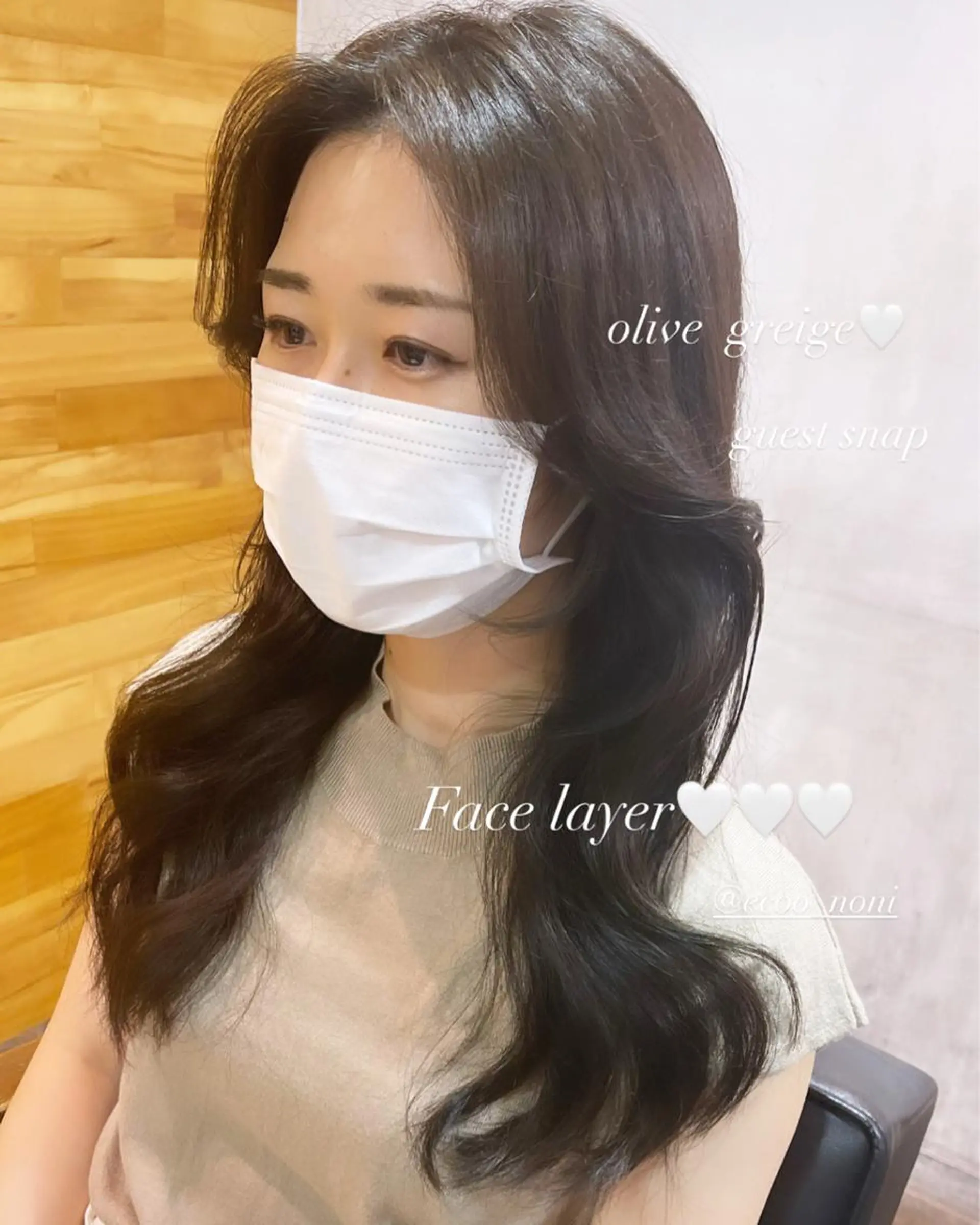 ロング カット ヘアカラー 韓国 / 中国ヘア 🦋Noniのヘアスタイル