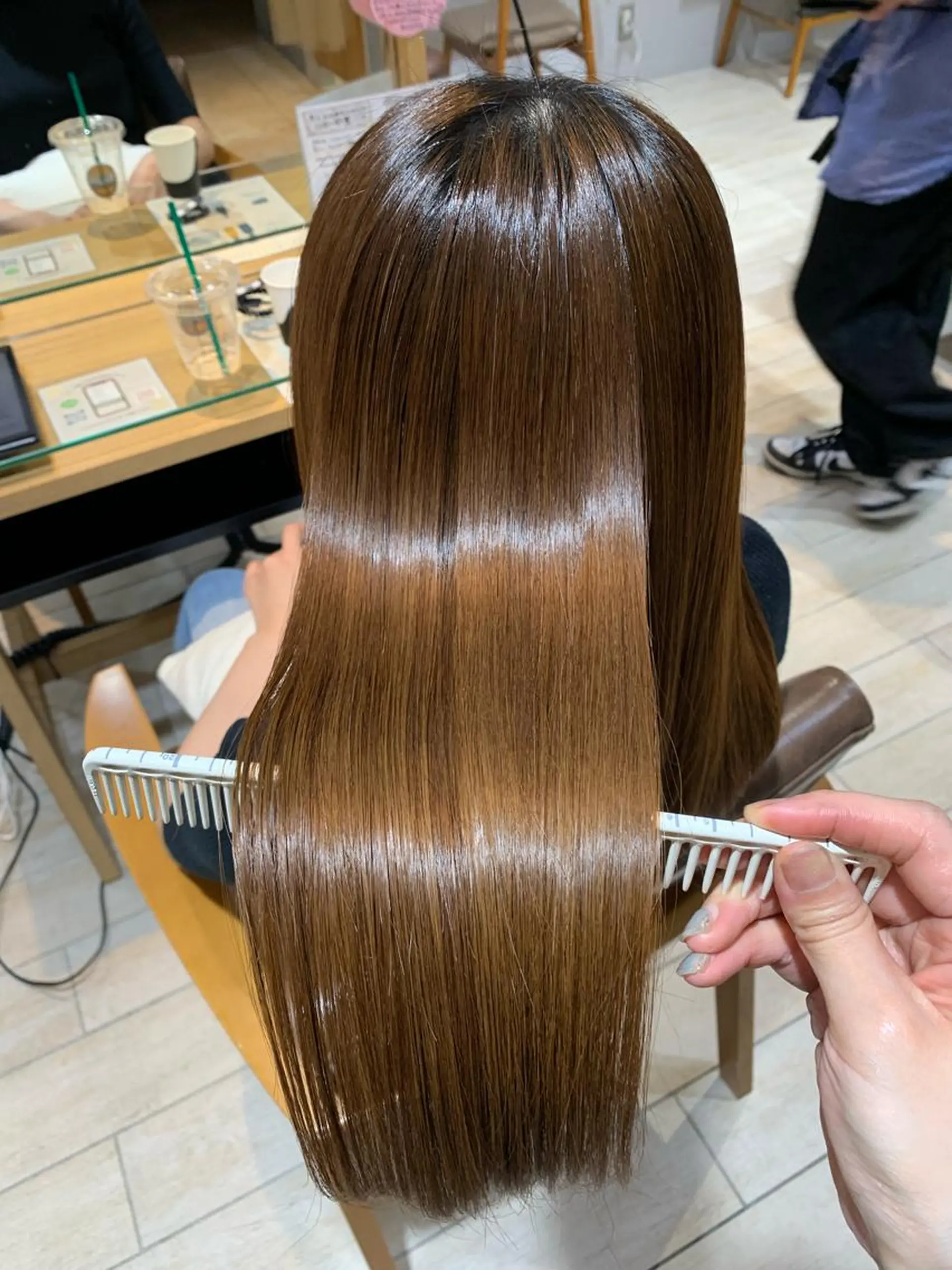 ロング 髪質改善 トリートメント トリートメント まろやかベージュ/ 大上なおみのヘアスタイル