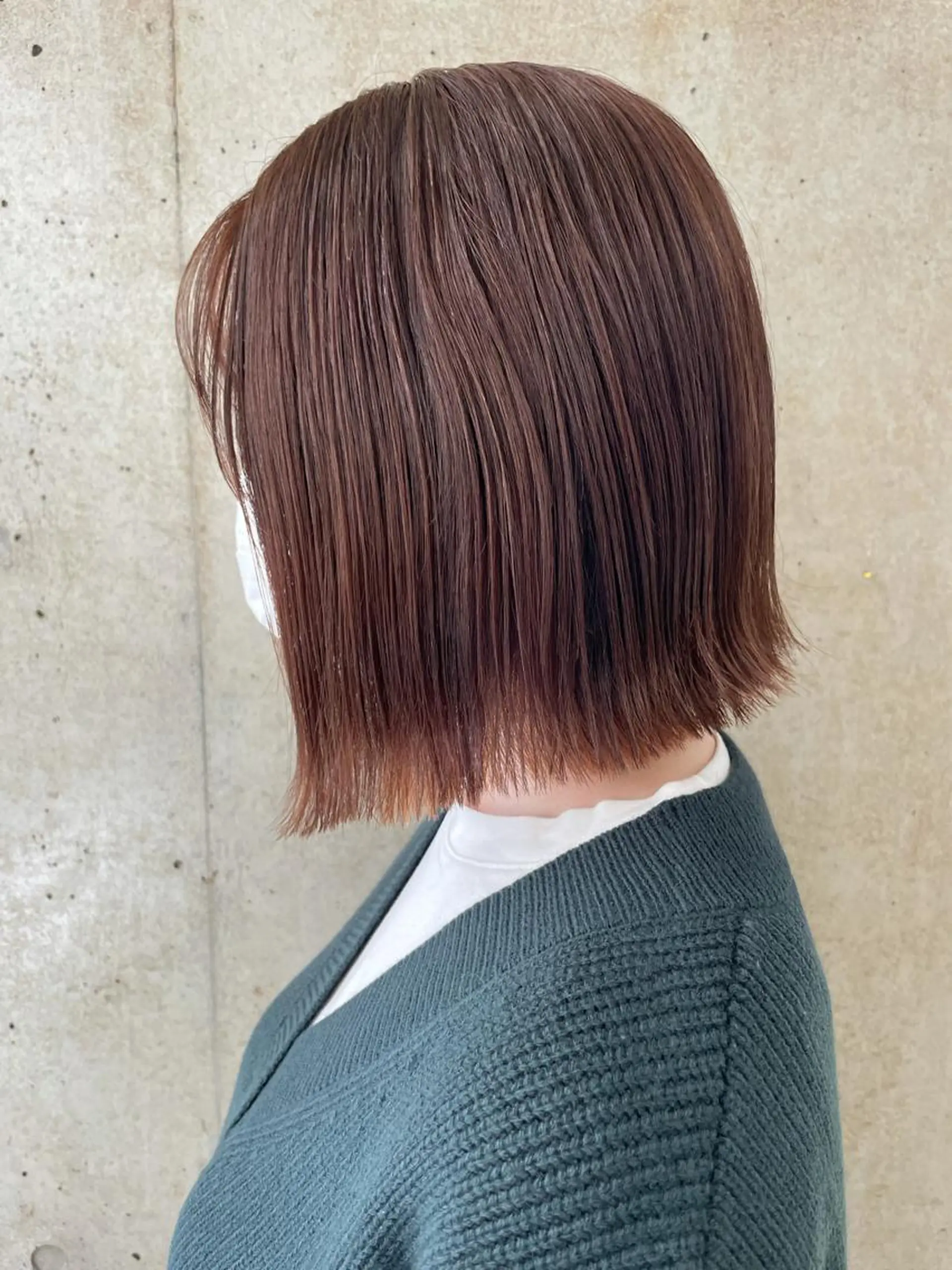 ミディアム 顔周り/透明感カラー アベ マホのヘアスタイル