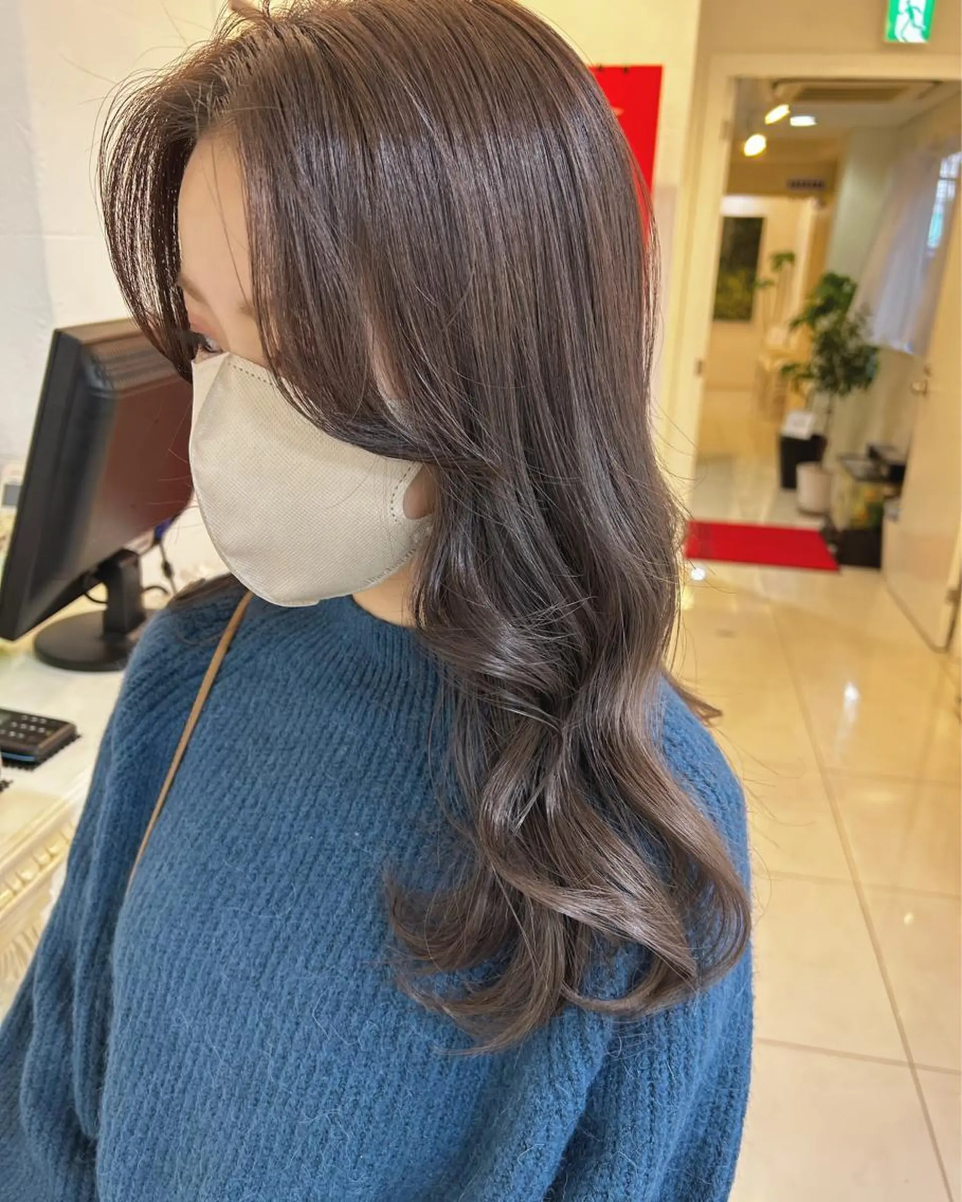 セミロング カラー マツエク・マツパ アイブロウ ブラウンカラー ラベンダーカラー ラベンダーブラウン カラーマツエク ヘアカラー トリートメント ヘアセット Noah's　Ark所属・透明感カラー🫧ヘア セット🫧松本菜月の眉毛・アイブロウイメージ