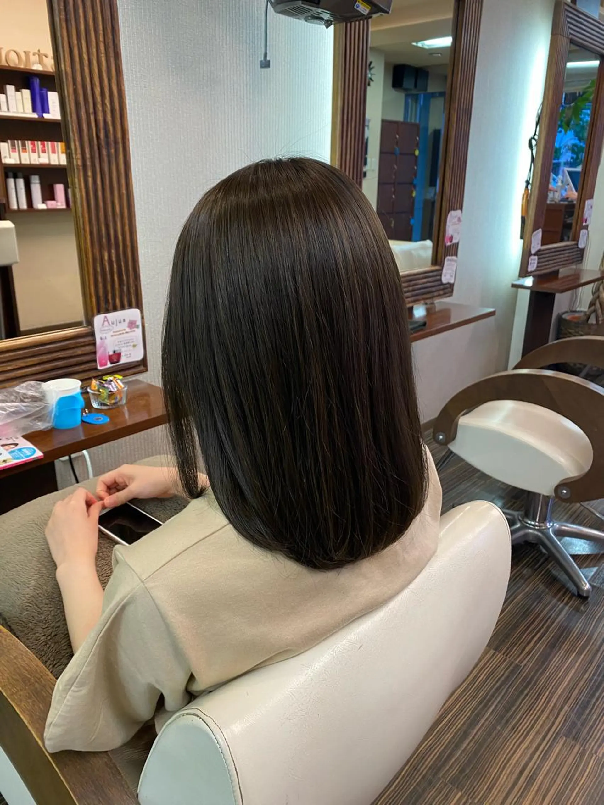 ミディアム カラー ヘアアレンジ メンズ トリートメント 加藤 瑠美のヘアスタイル