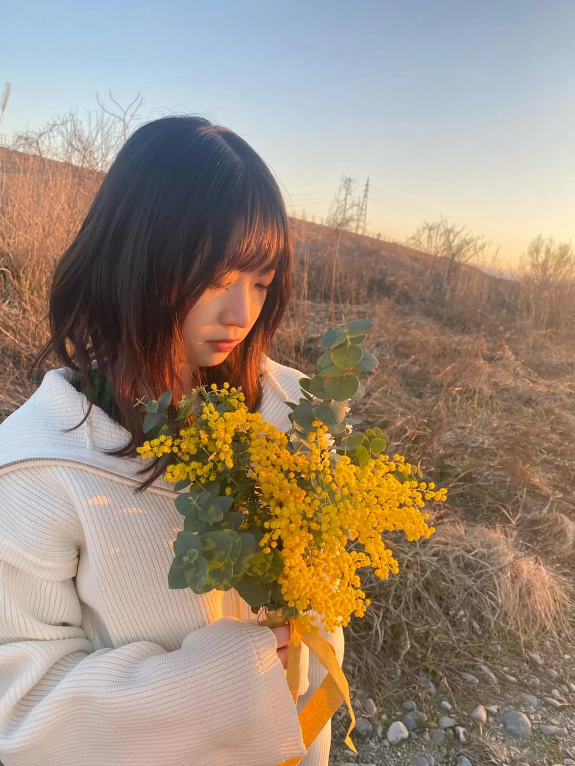 ミディアム ヘアカラー Un Fleur所属・立野 希沙のヘアスタイル