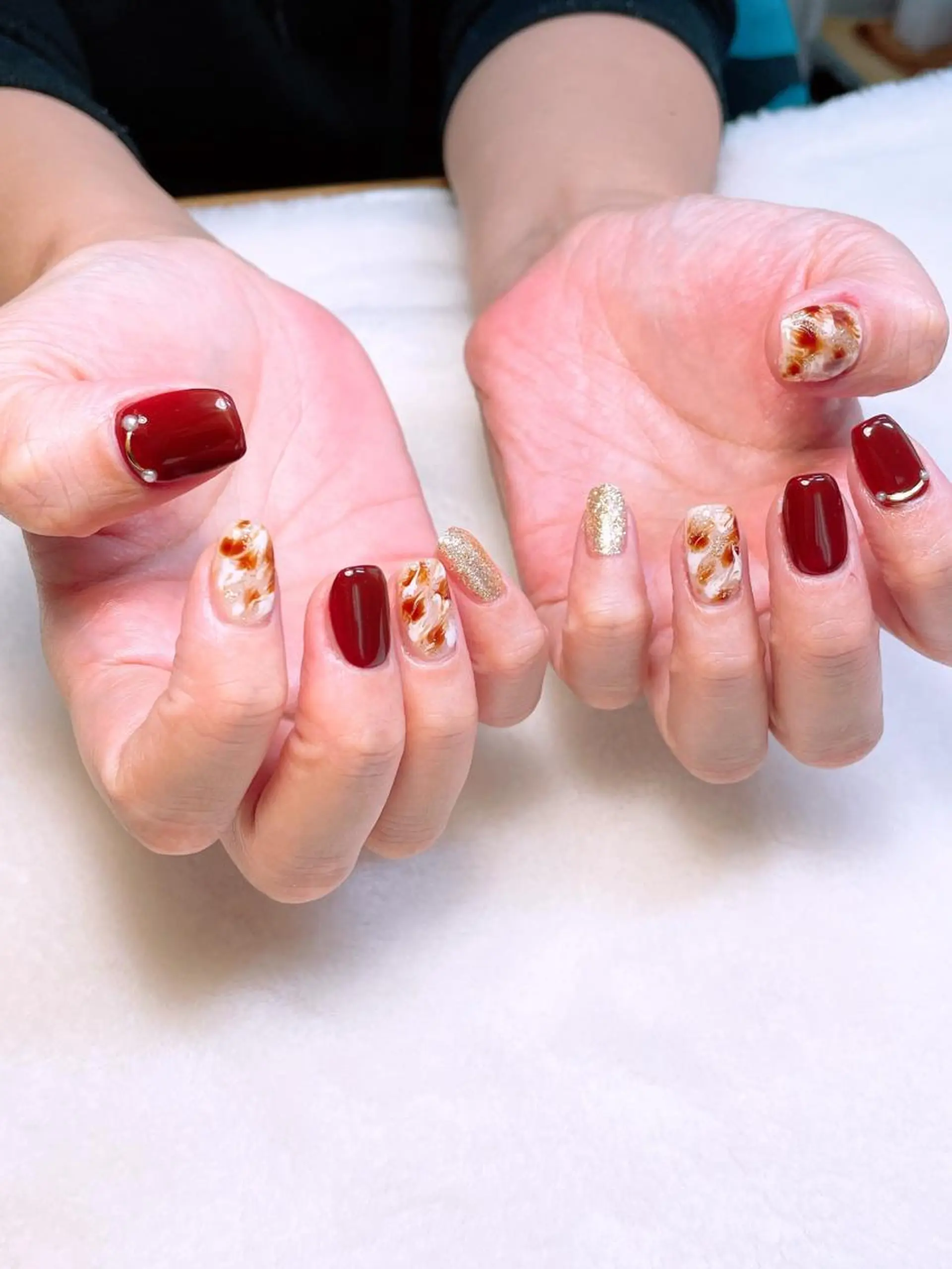 ネイル 大理石ネイル(マーブル) ハンドネイル kipinail 川﨑えりかのネイルデザイン