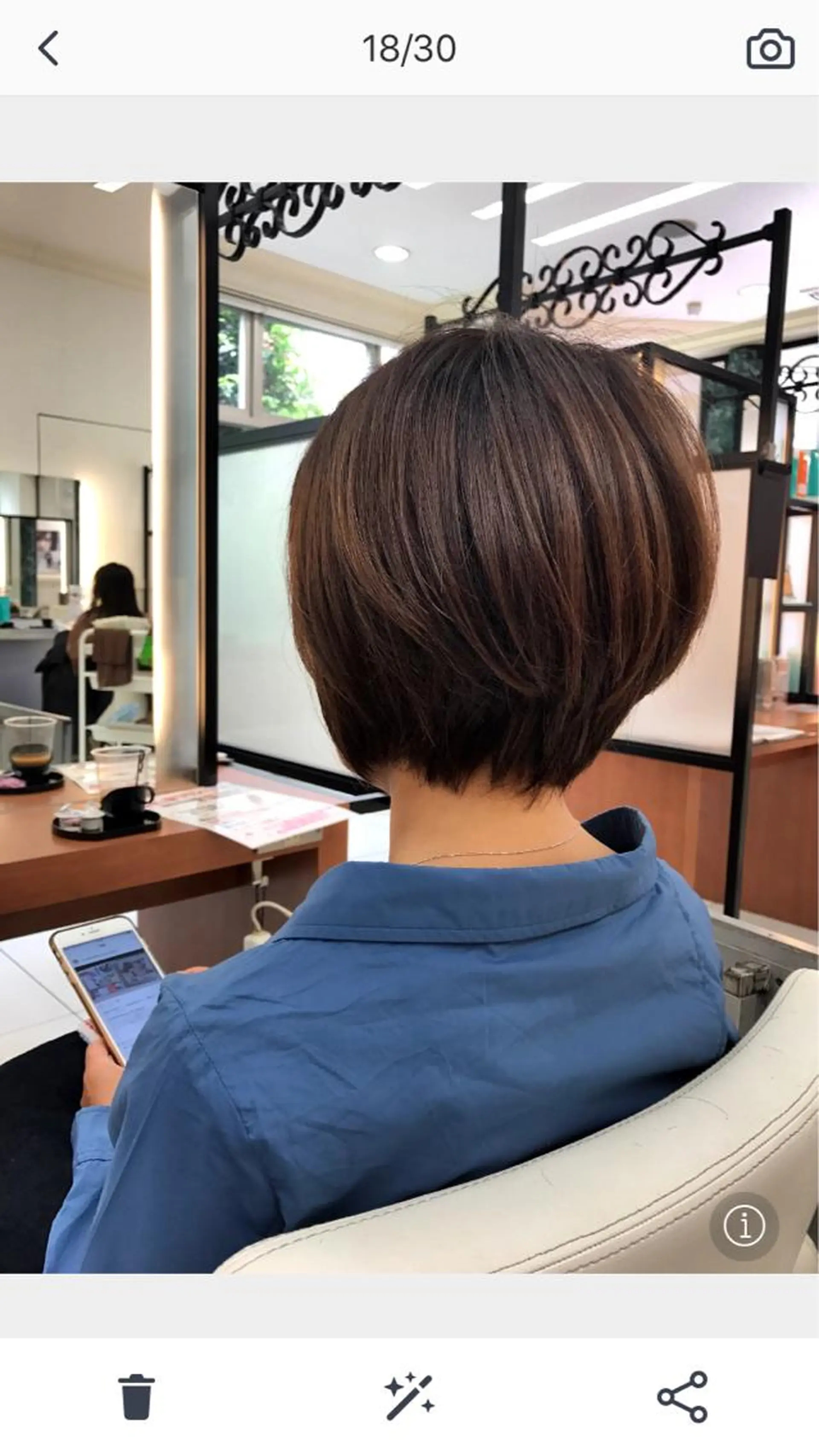 ショート カラー グラデーションカラー グレージュ モカグレージュ ボブ 奈良崎 和弘のヘアスタイル