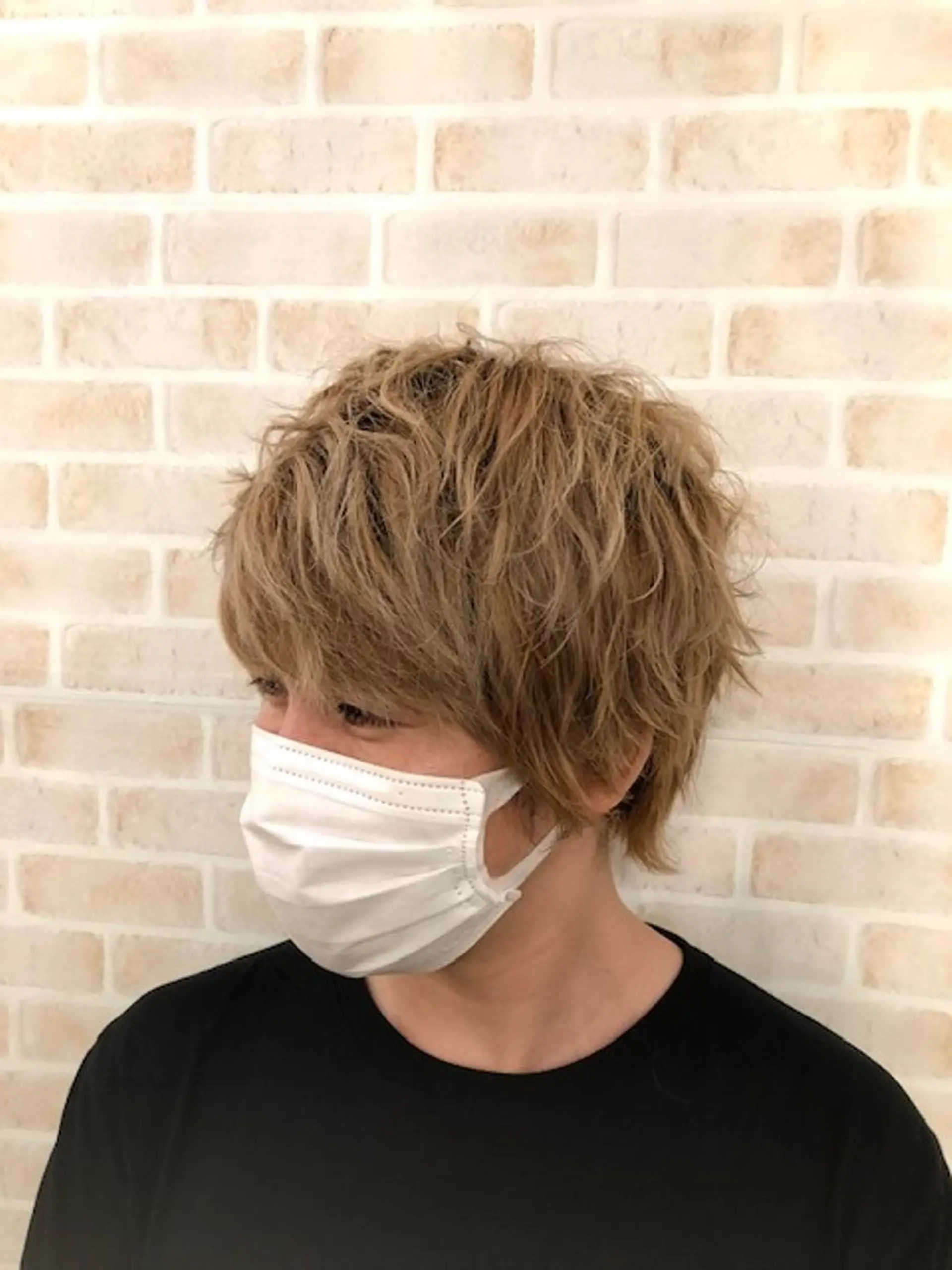 カラー メンズ ショート アッシュ ミルクティーアッシュ カット ヘアカラー トリートメント 東中野🥇美容室 FLOW東中野店のヘアスタイル