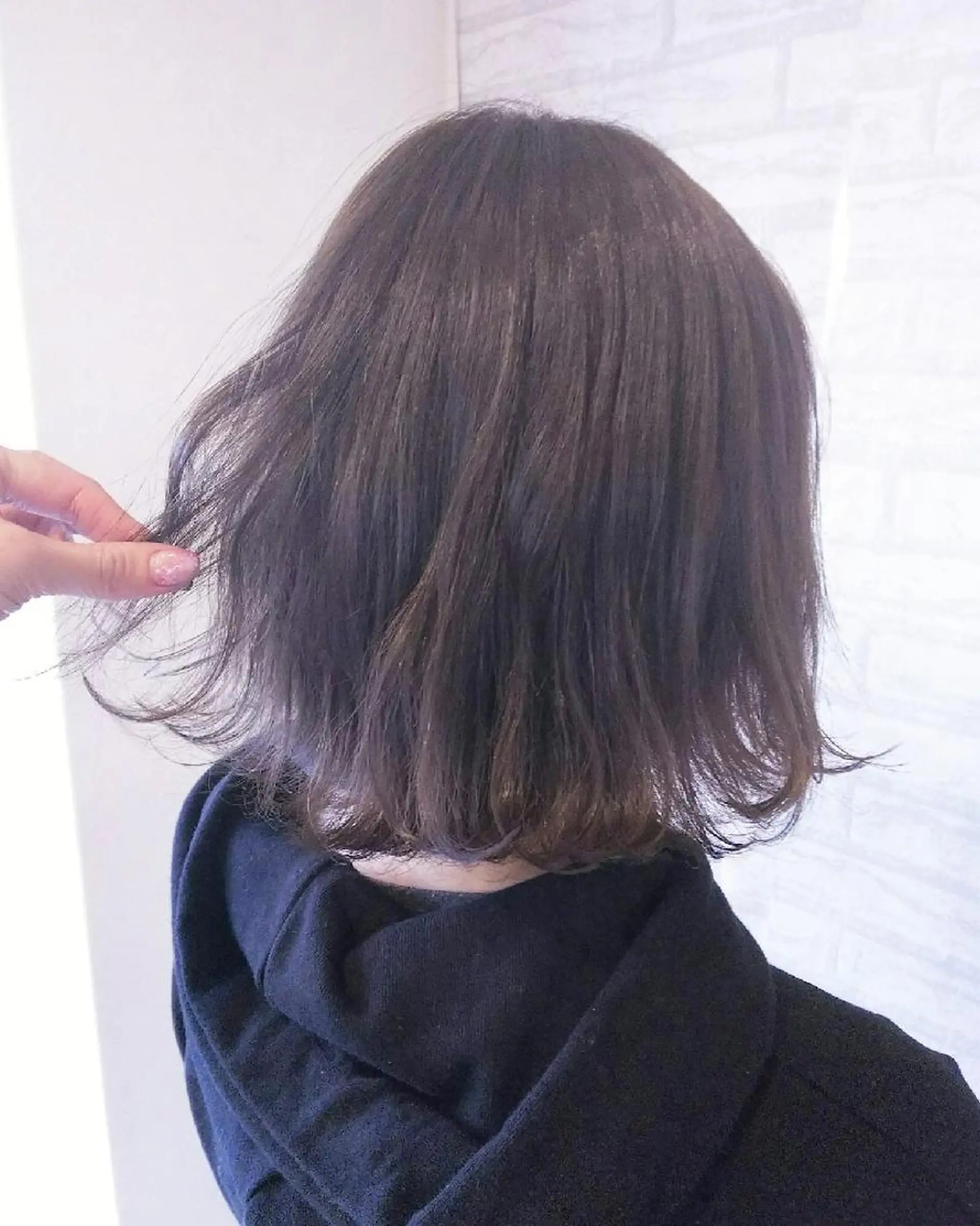 ミディアム カラー アッシュ ベージュカラー JIL BLAN 京都所属・RU RIのヘアスタイル