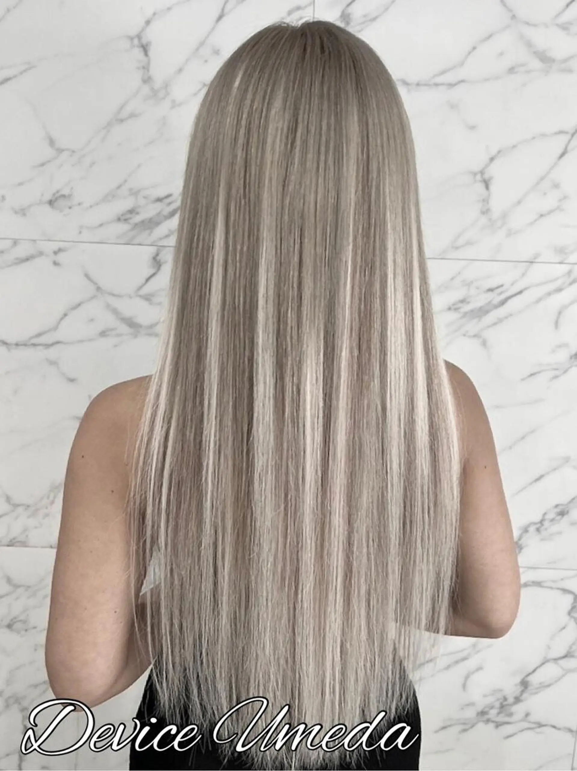 カラー ロング ヘアアレンジ シールエクステ バレイヤージュ 透明感カラー ダブルカラー グラデーションカラー エクステ地域最安値★ Device梅田のヘアスタイル