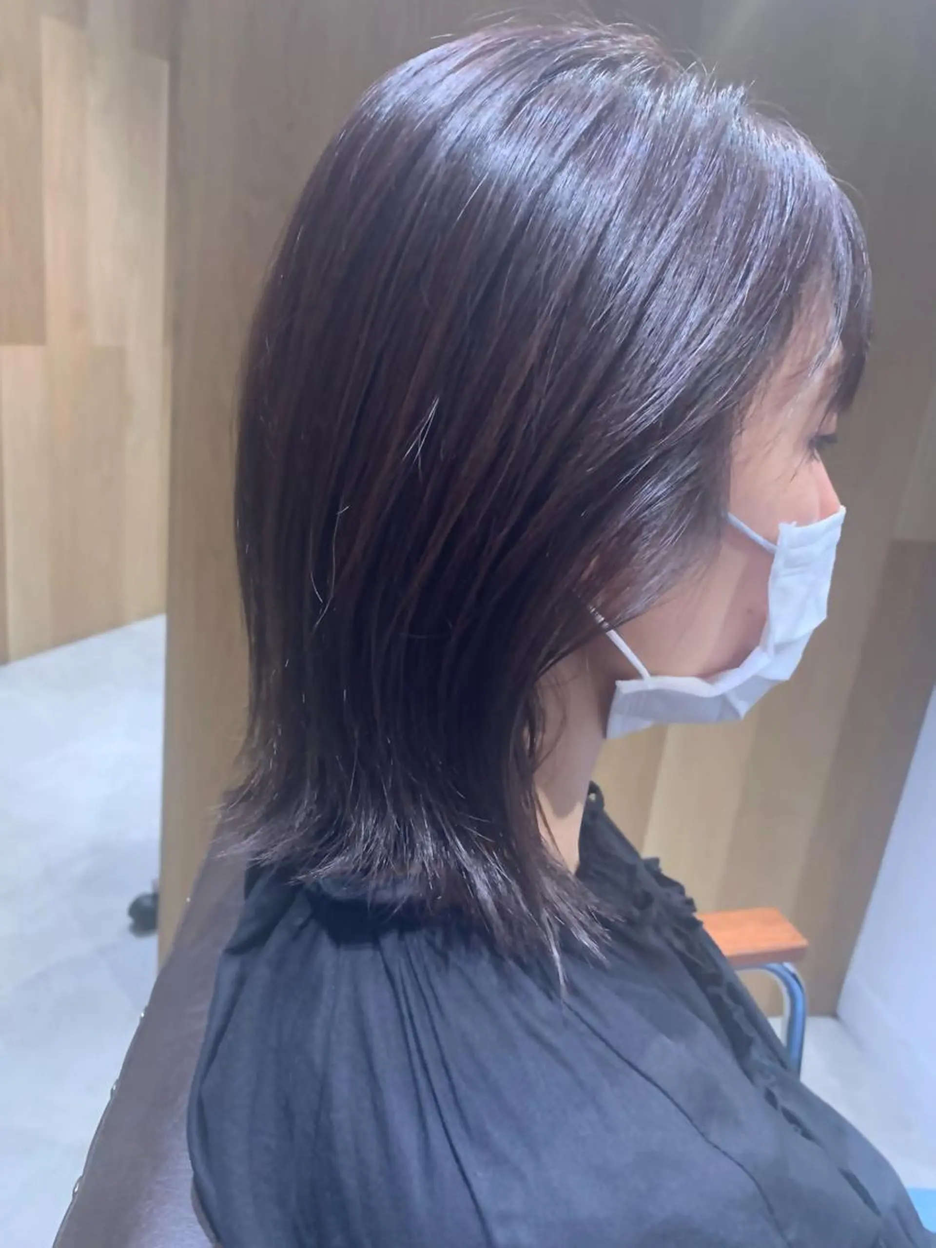 ミディアム カット ヘアカラー ヘッドスパ 藤野なつえ ナチュラルのヘアスタイル