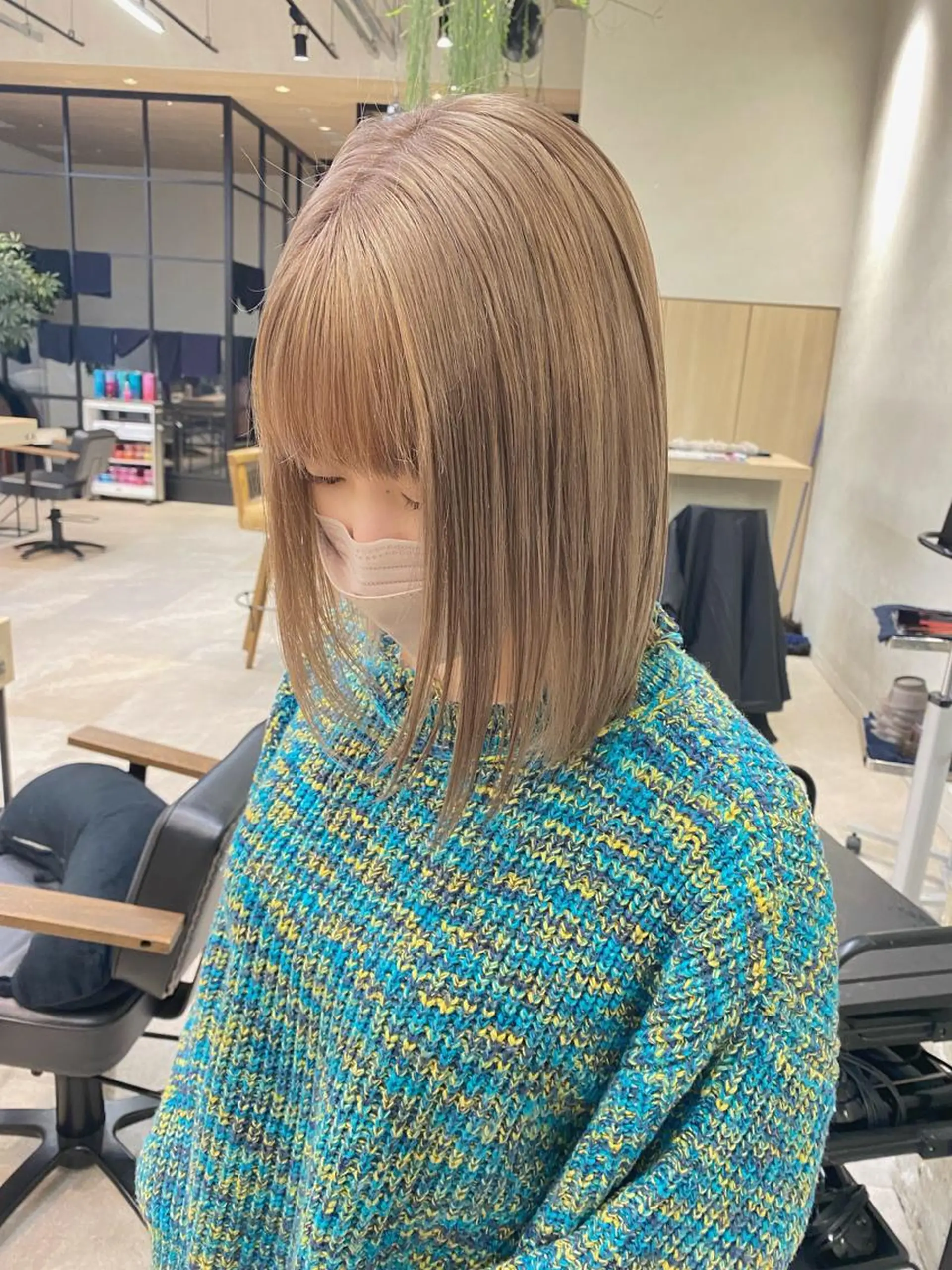 セミロング メンズ縮毛矯正 ニュアンスパーマのヘアスタイル