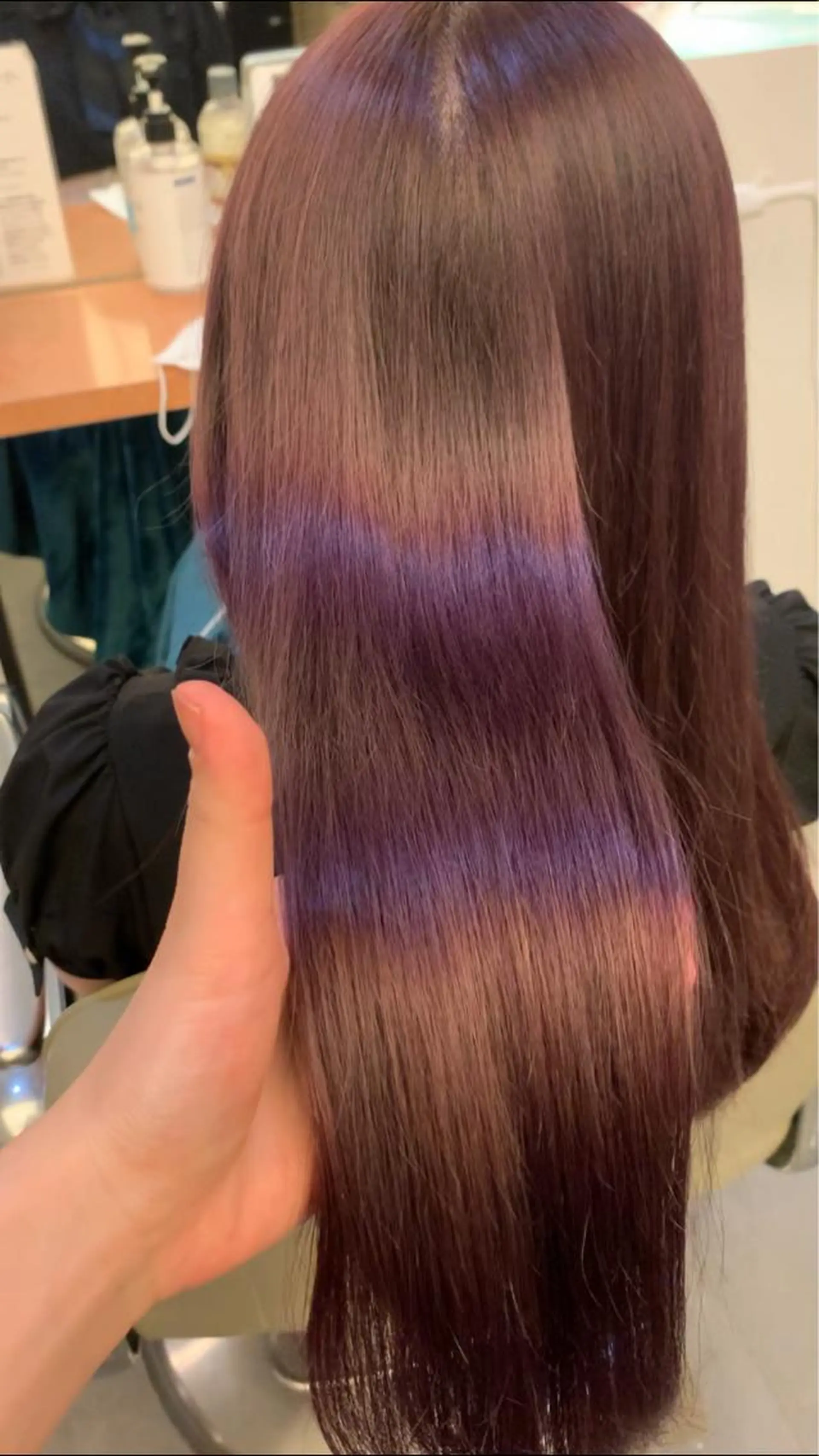 ロング カラー 透明感カラー パープルカラー 🍑まき/カット /髪質改善カラー🍑のヘアスタイル