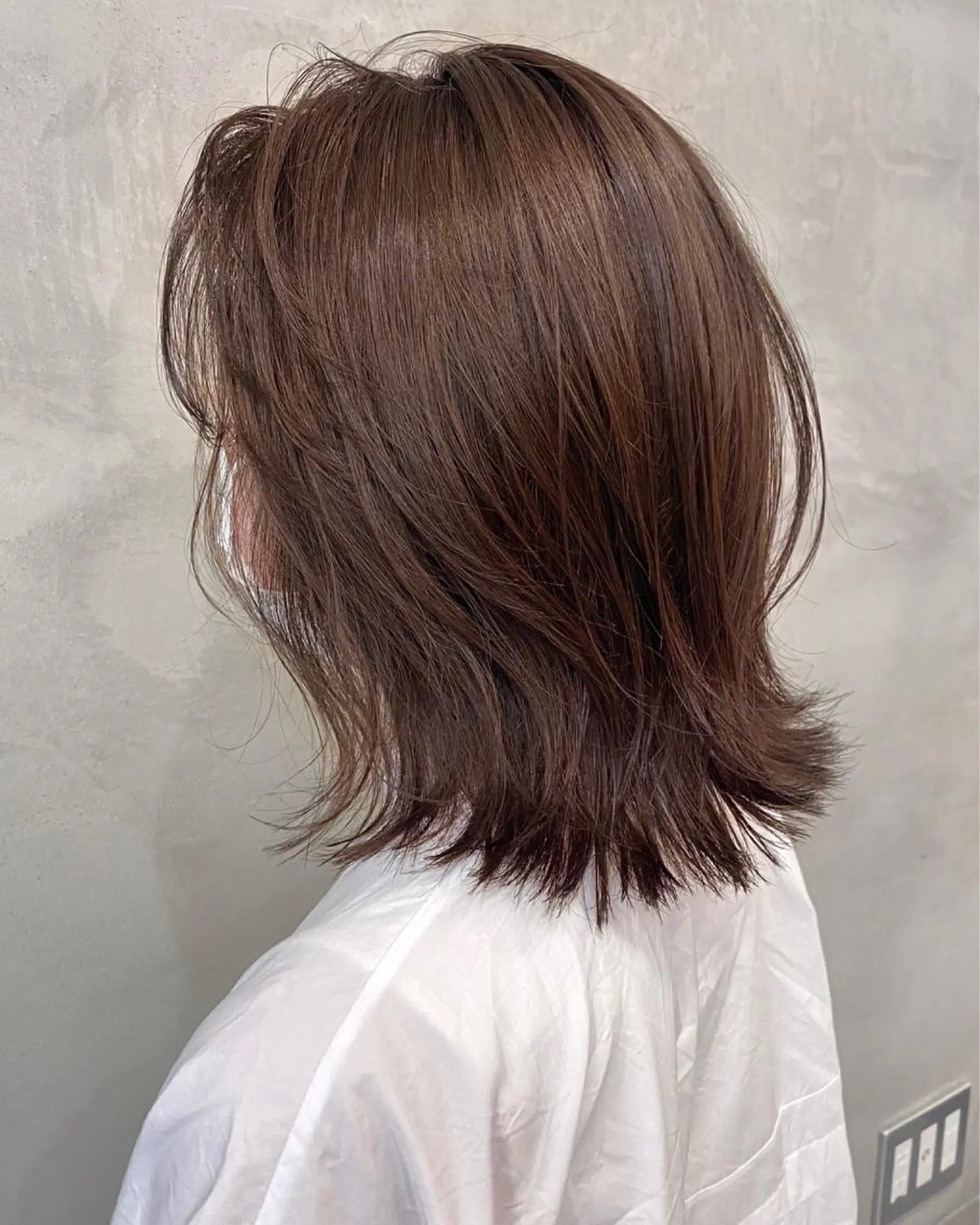 セミロング カラー ブラウンカラー チョコレートブラウン カット ヘアカラー トリートメント pesca 長町南店 OIKAWAのヘアスタイル