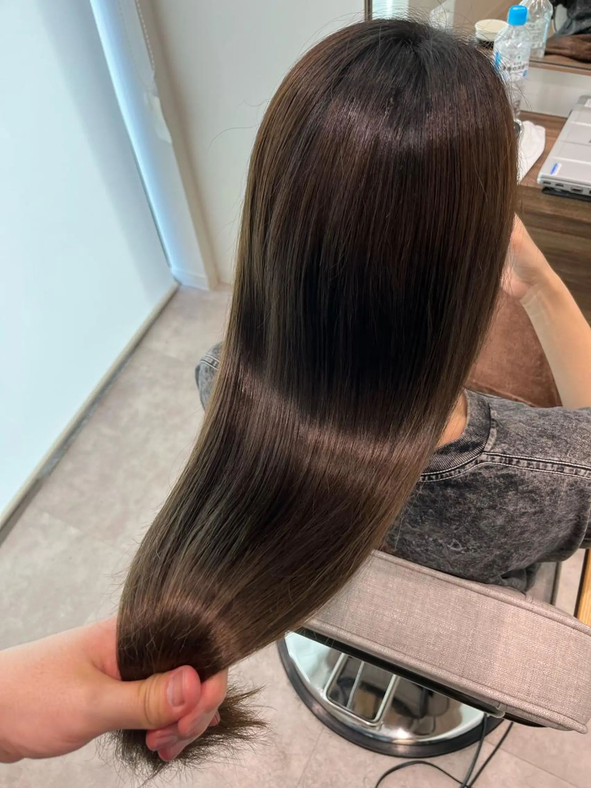 ロング ボブ 髪質改善 韓国風ヘア ロング シースルーバング カット ヘアカラー トリートメント ヘッドスパ ヘアセット BACANCES〜バカンス〜所属・👑👑👑👑工藤 敬👑👑👑👑のヘアスタイル